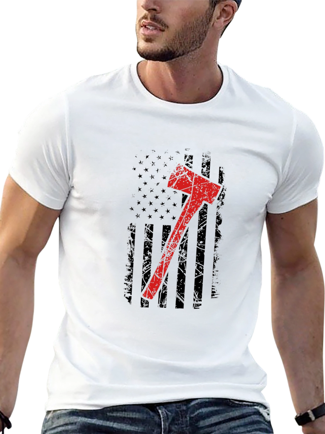 Axe Flag Graphic Tee - Black