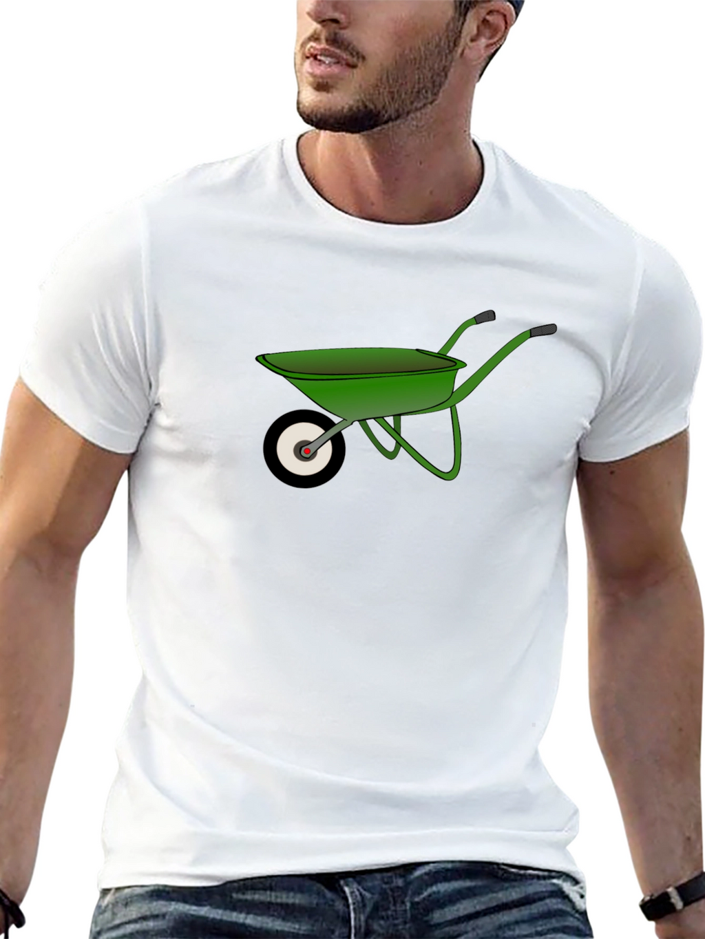 Wheelbarrow Graphic Tee - Black Cotton Comfort