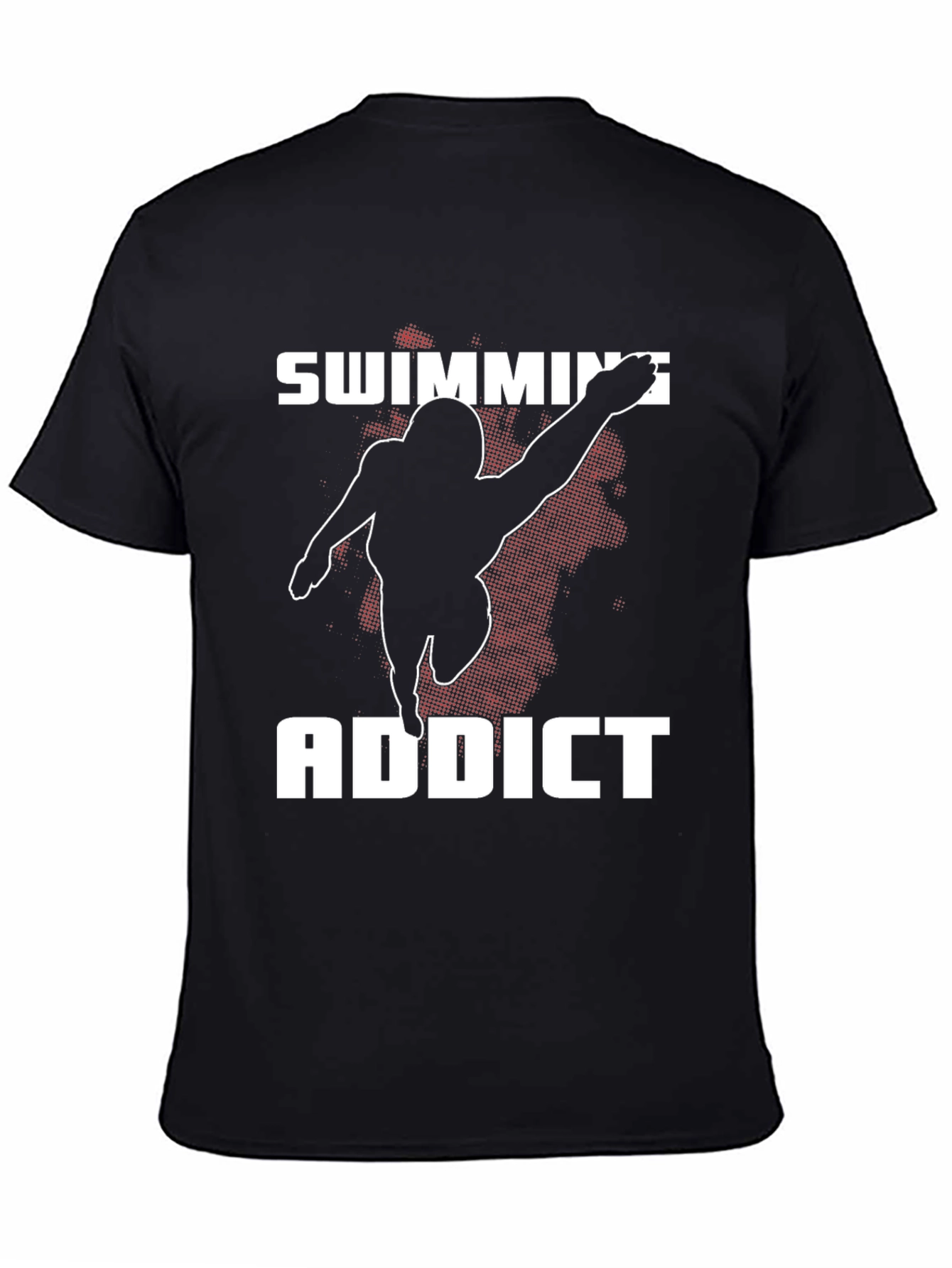 Swimming Addict Graphic Tee - Black T-Shirt