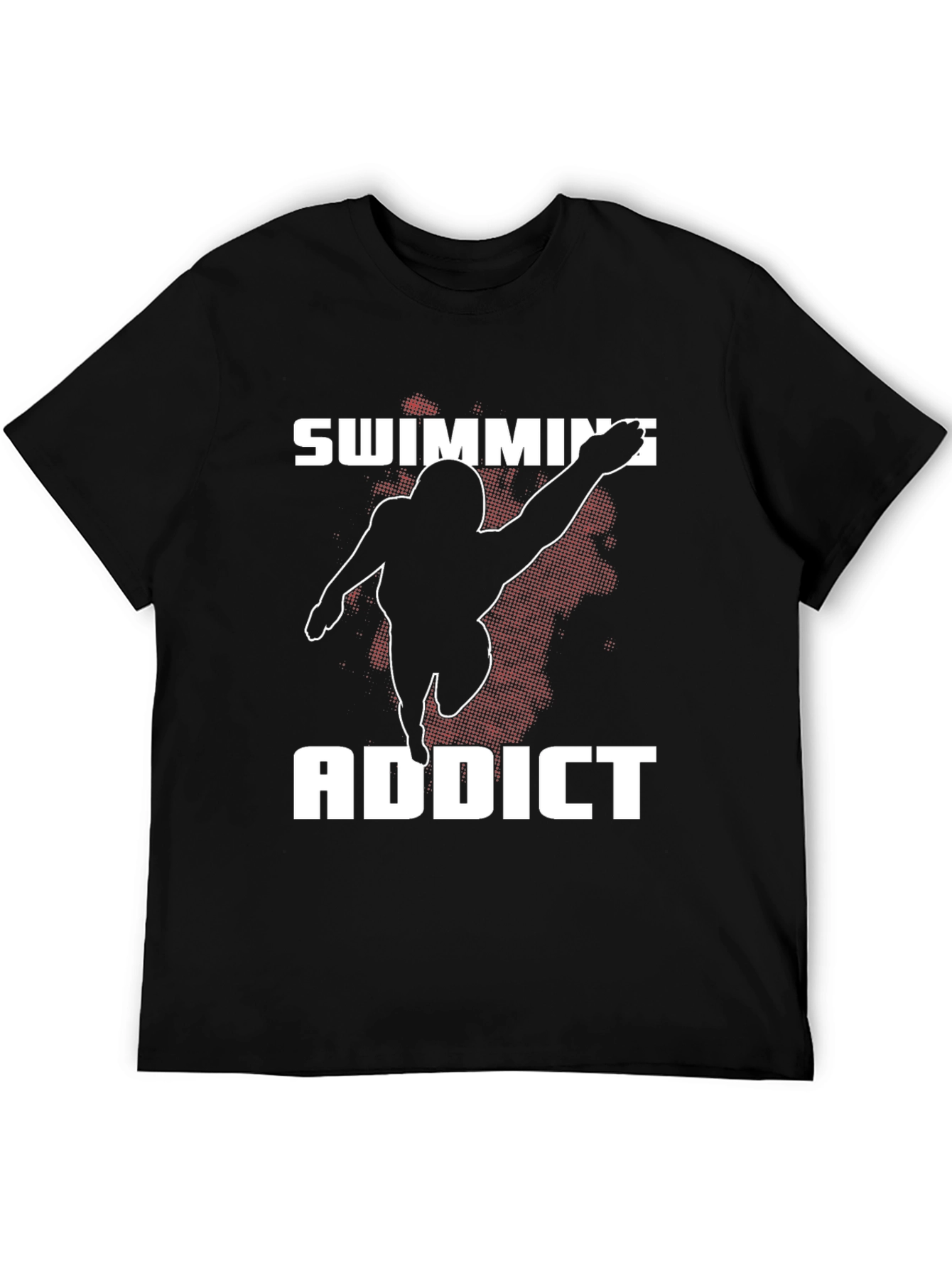 Swimming Addict Graphic Tee - Black T-Shirt