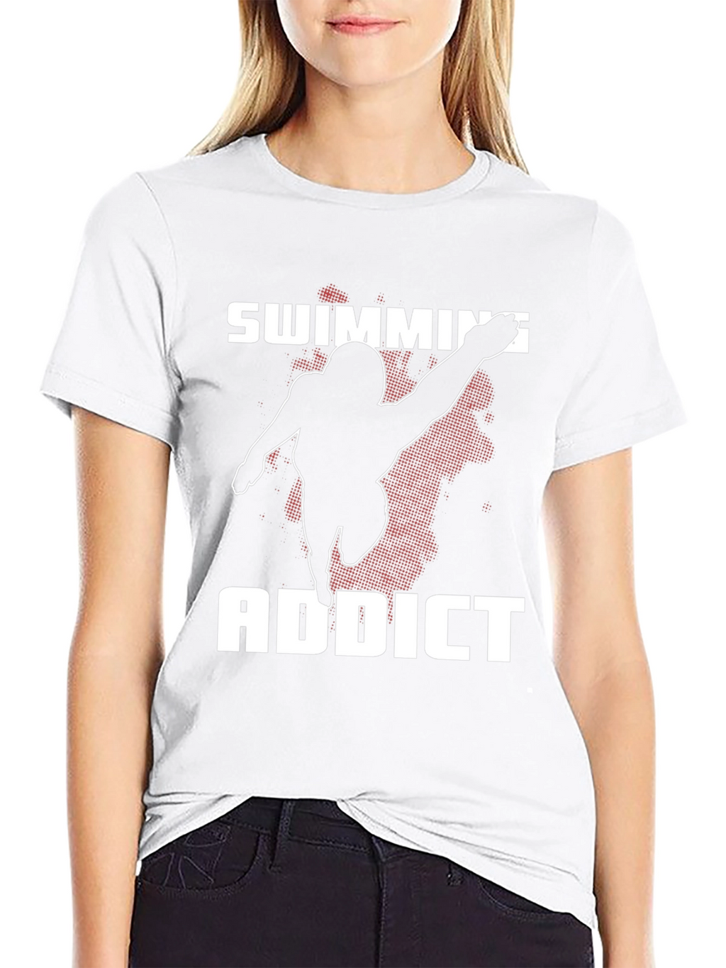 Swimming Addict Graphic Tee - Black T-Shirt