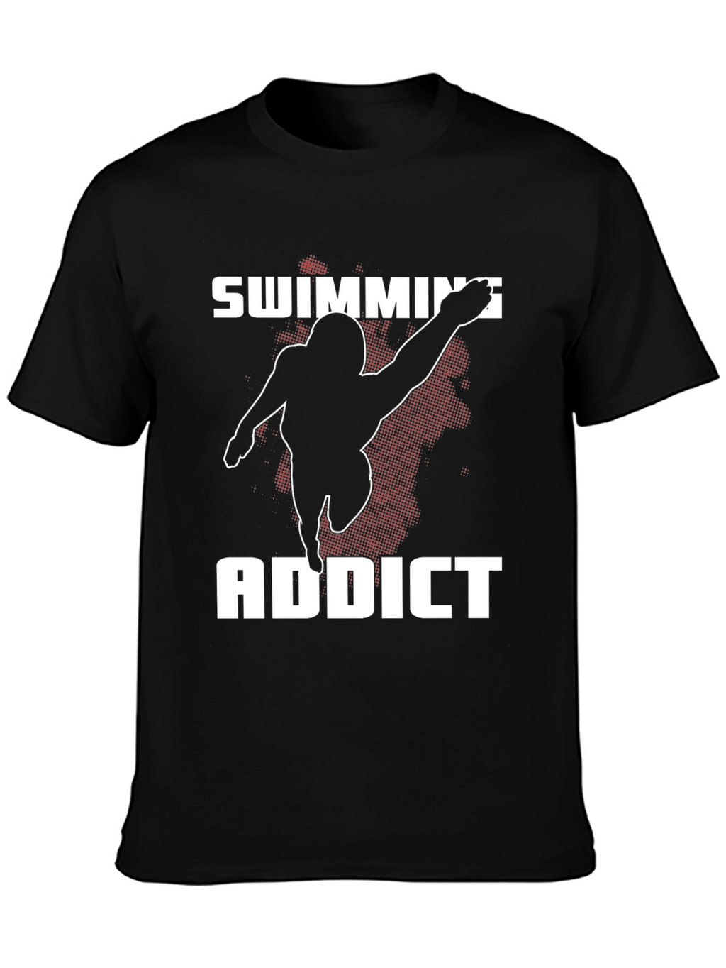 Swimming Addict Graphic Tee - Black T-Shirt