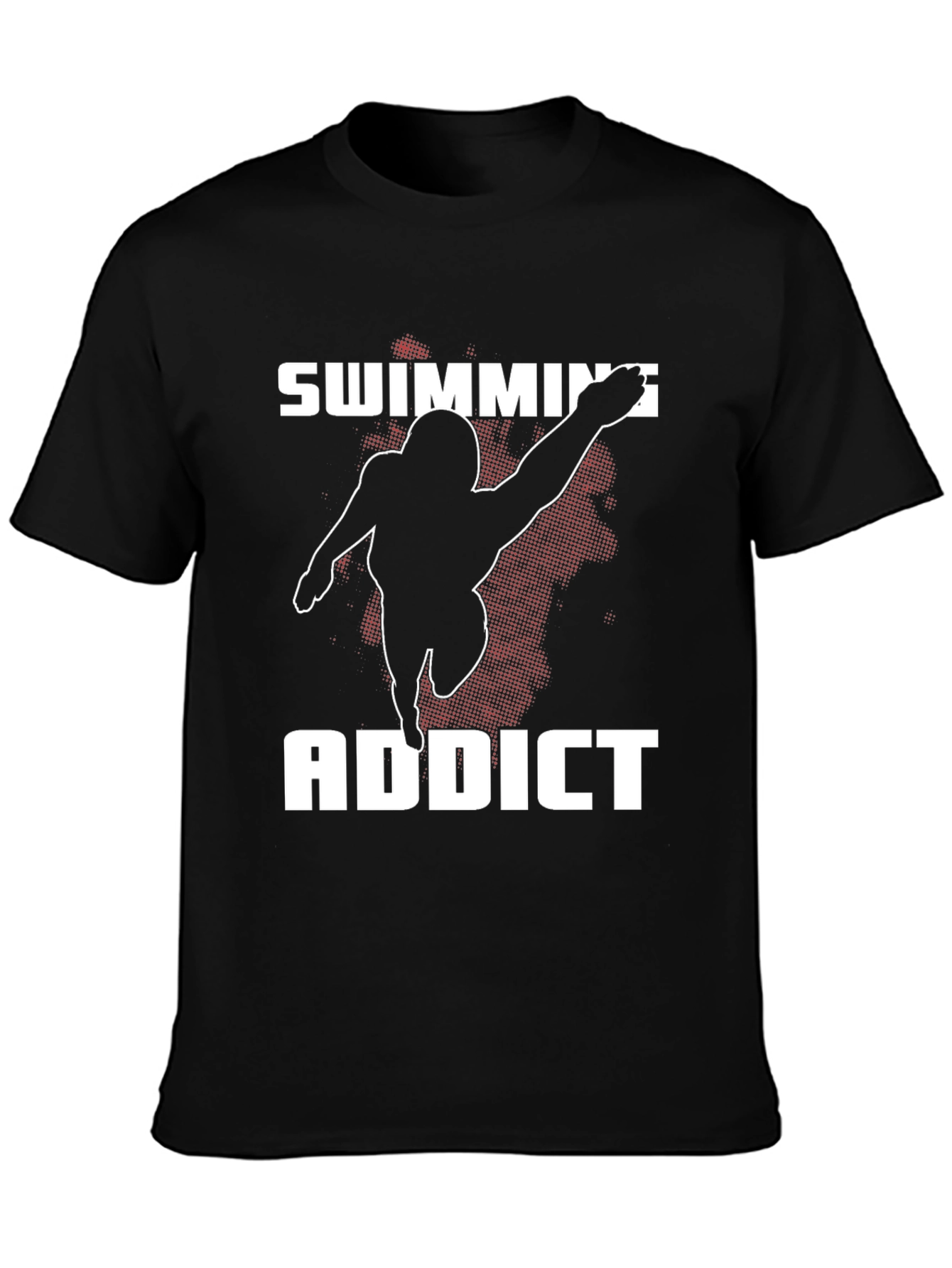 Swimming Addict Graphic Tee - Black T-Shirt