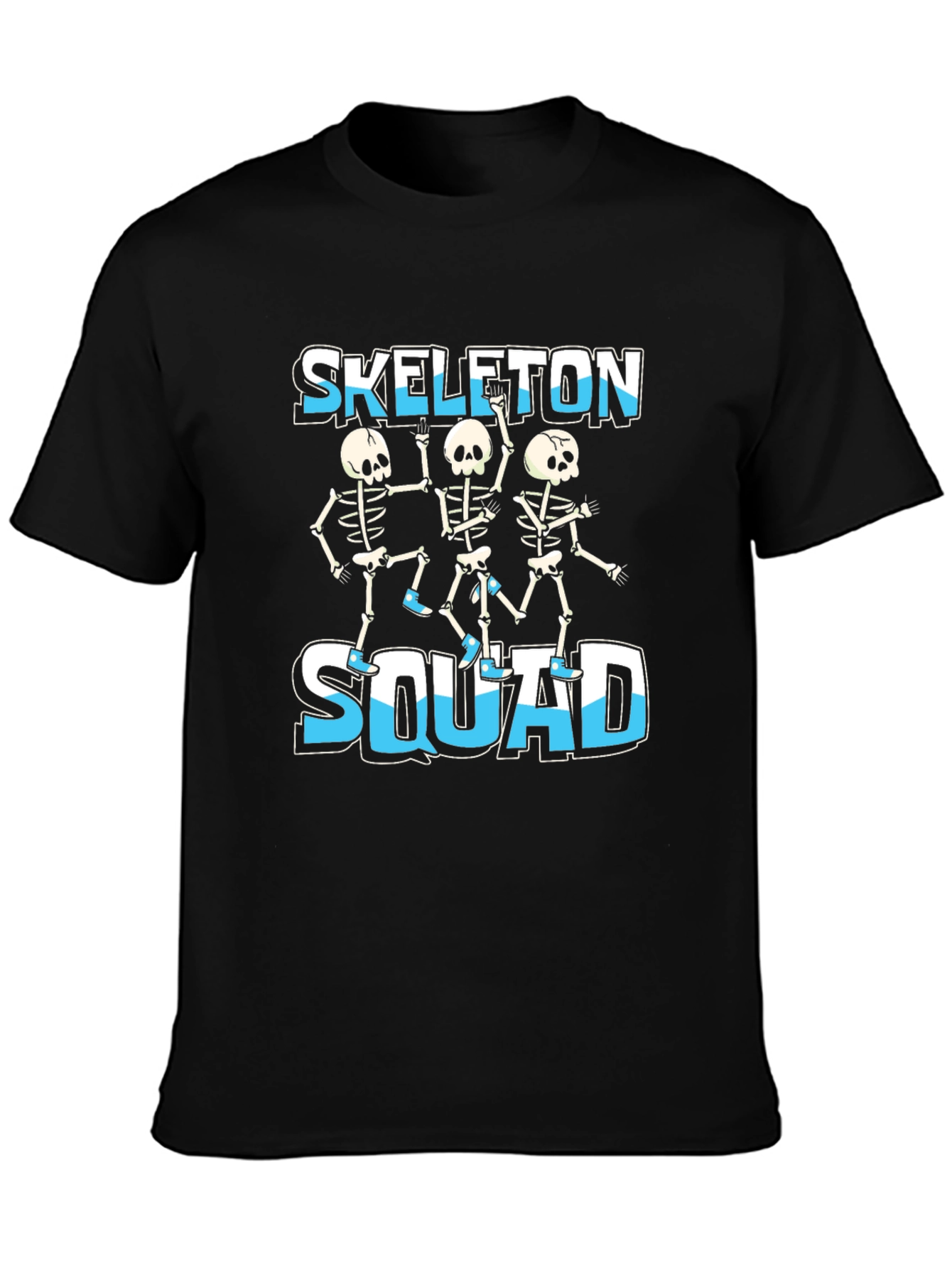 Skeleton Squad Graphic Tee - Fun Halloween Design