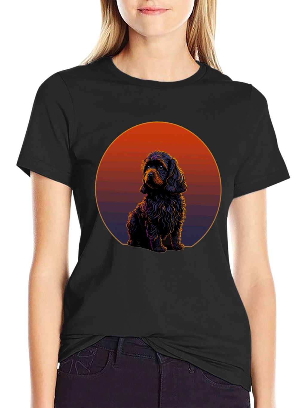 Sunset Dog Graphic Tee