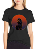 Sunset Dog Graphic Tee