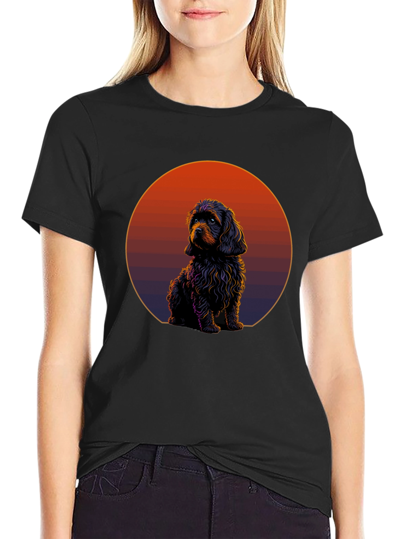 Sunset Dog Graphic Tee