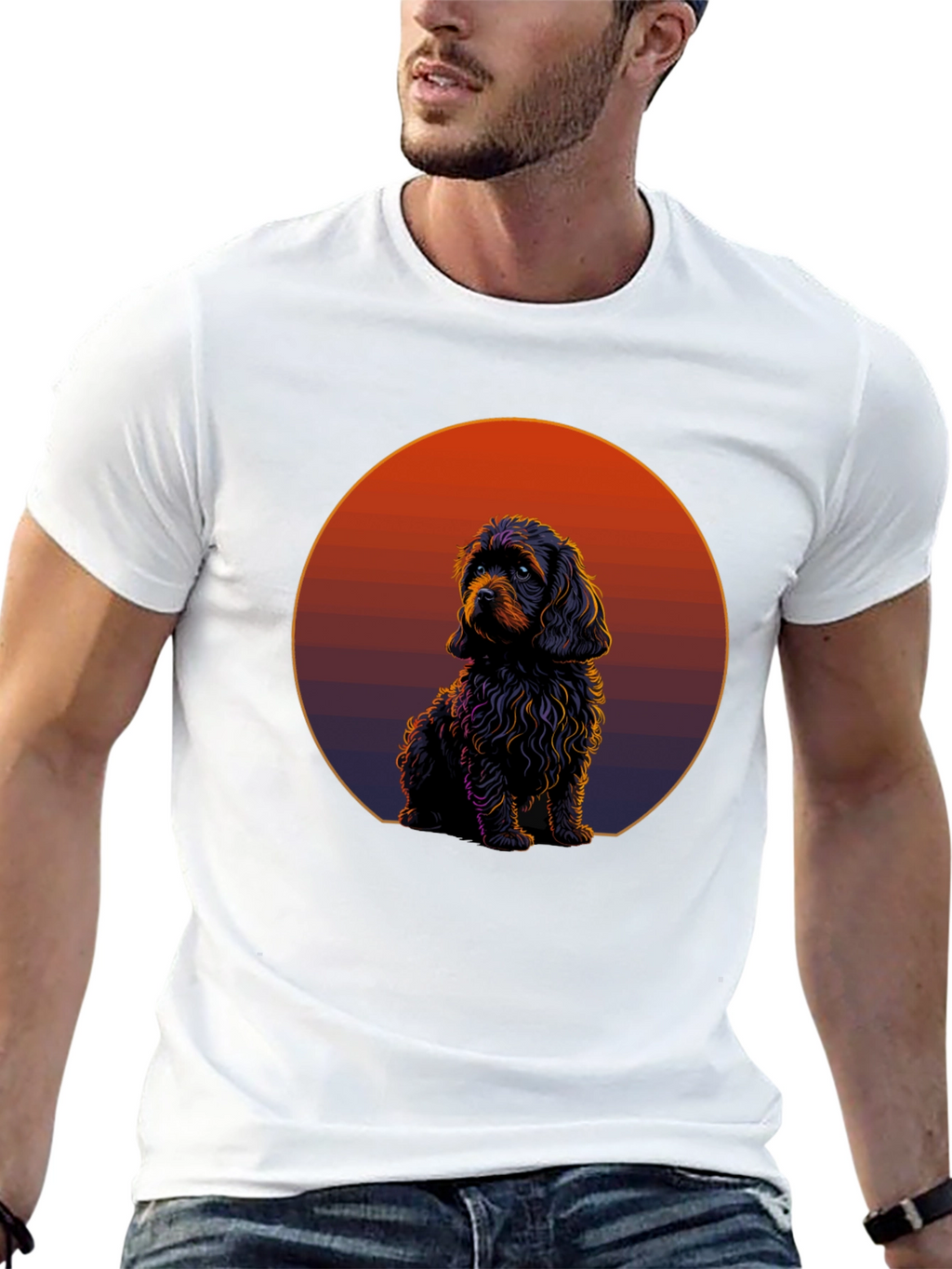 Sunset Dog Graphic Tee