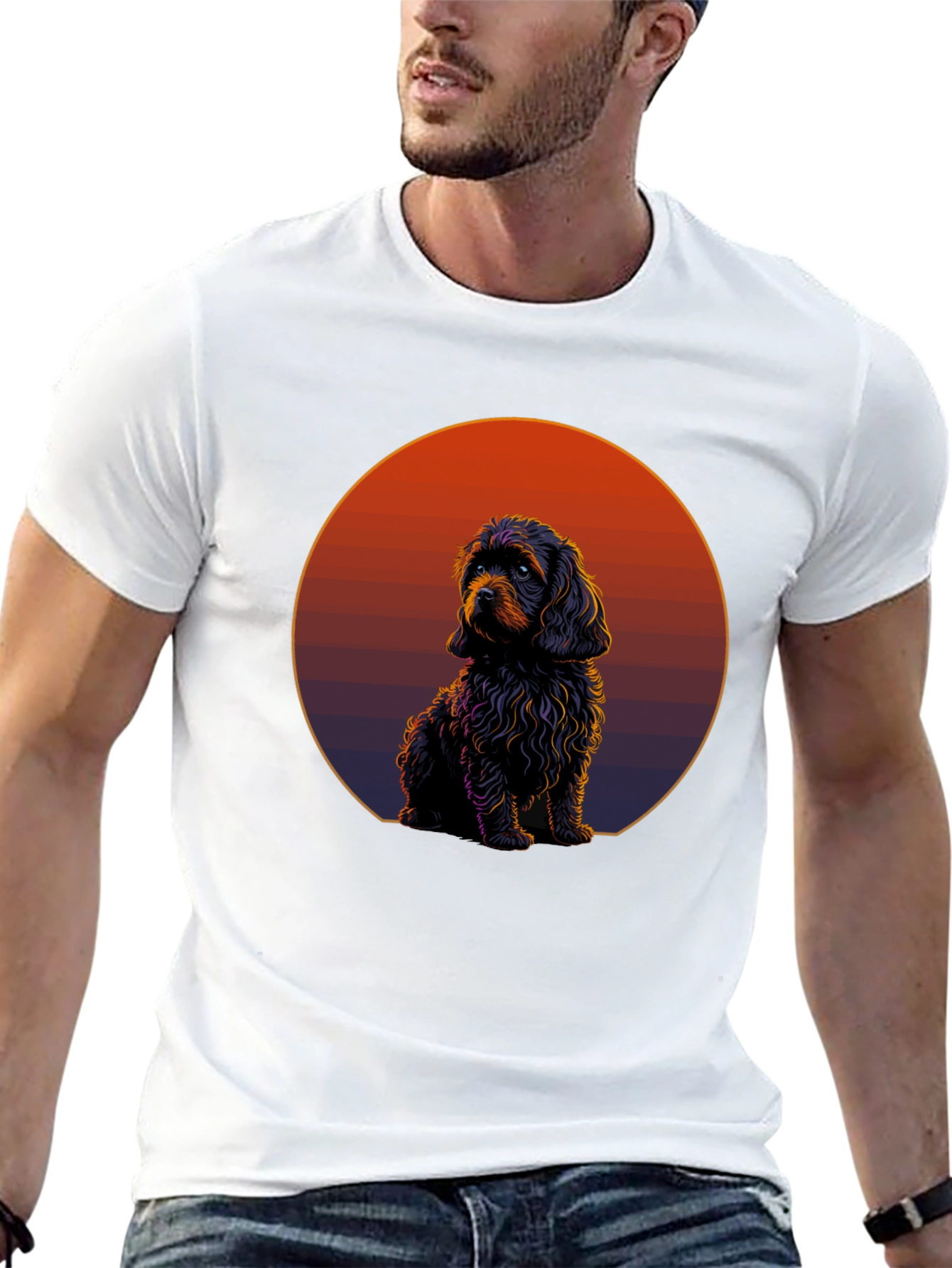 Sunset Dog Graphic Tee