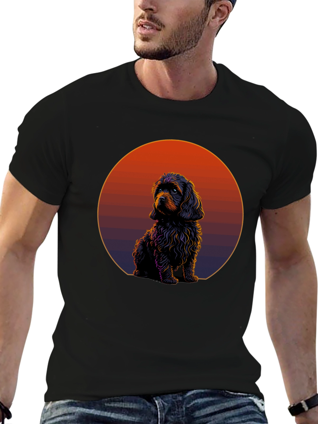 Sunset Dog Graphic Tee