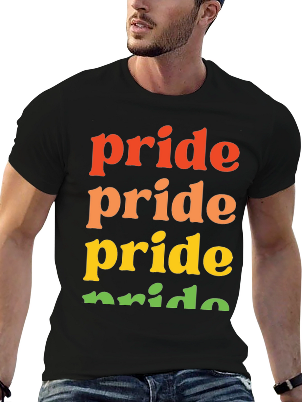 Pride Rainbow T-Shirt | Black Pride Shirt
