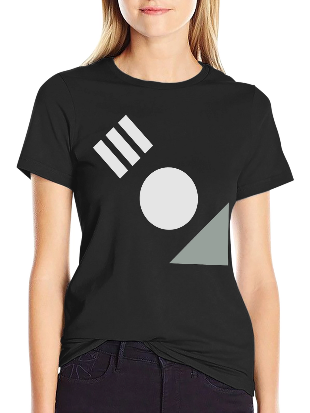 Geometric Black T-Shirt - Modern Design