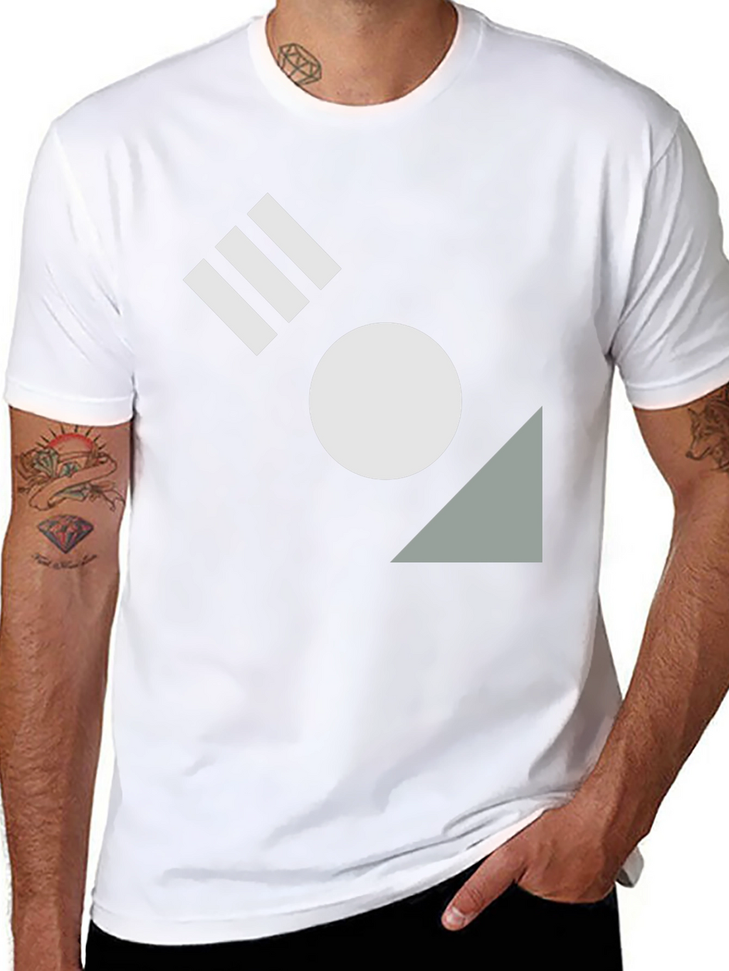 Geometric Black T-Shirt - Modern Design