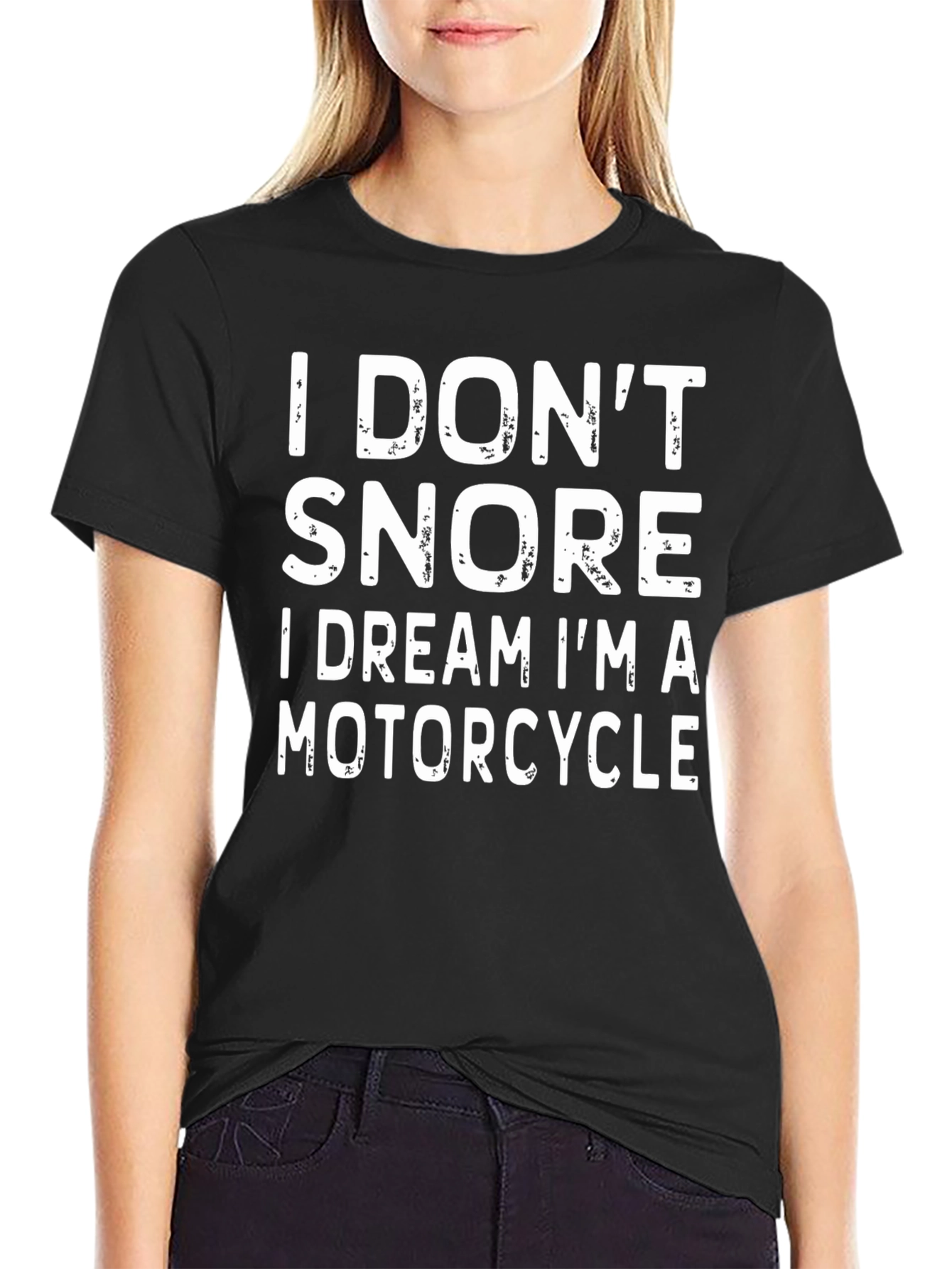 I Dont Snore Motorcycle T-Shirt - Black