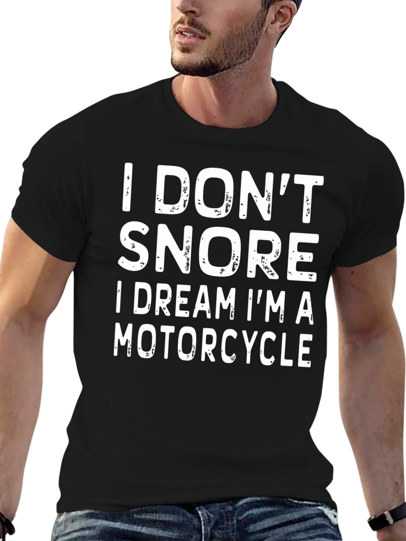I Dont Snore Motorcycle T-Shirt - Black