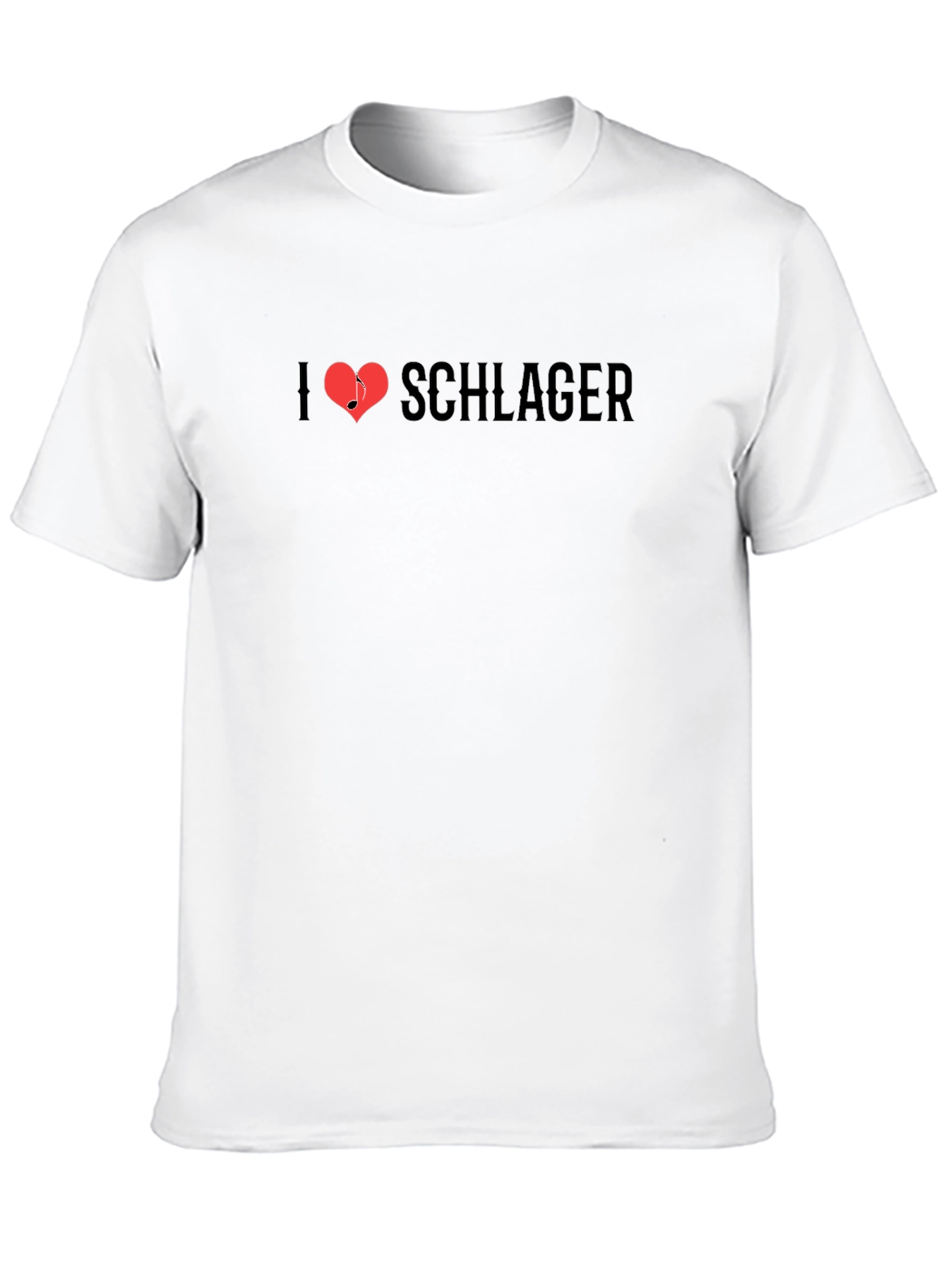 I Heart Schlager Music Black T-Shirt