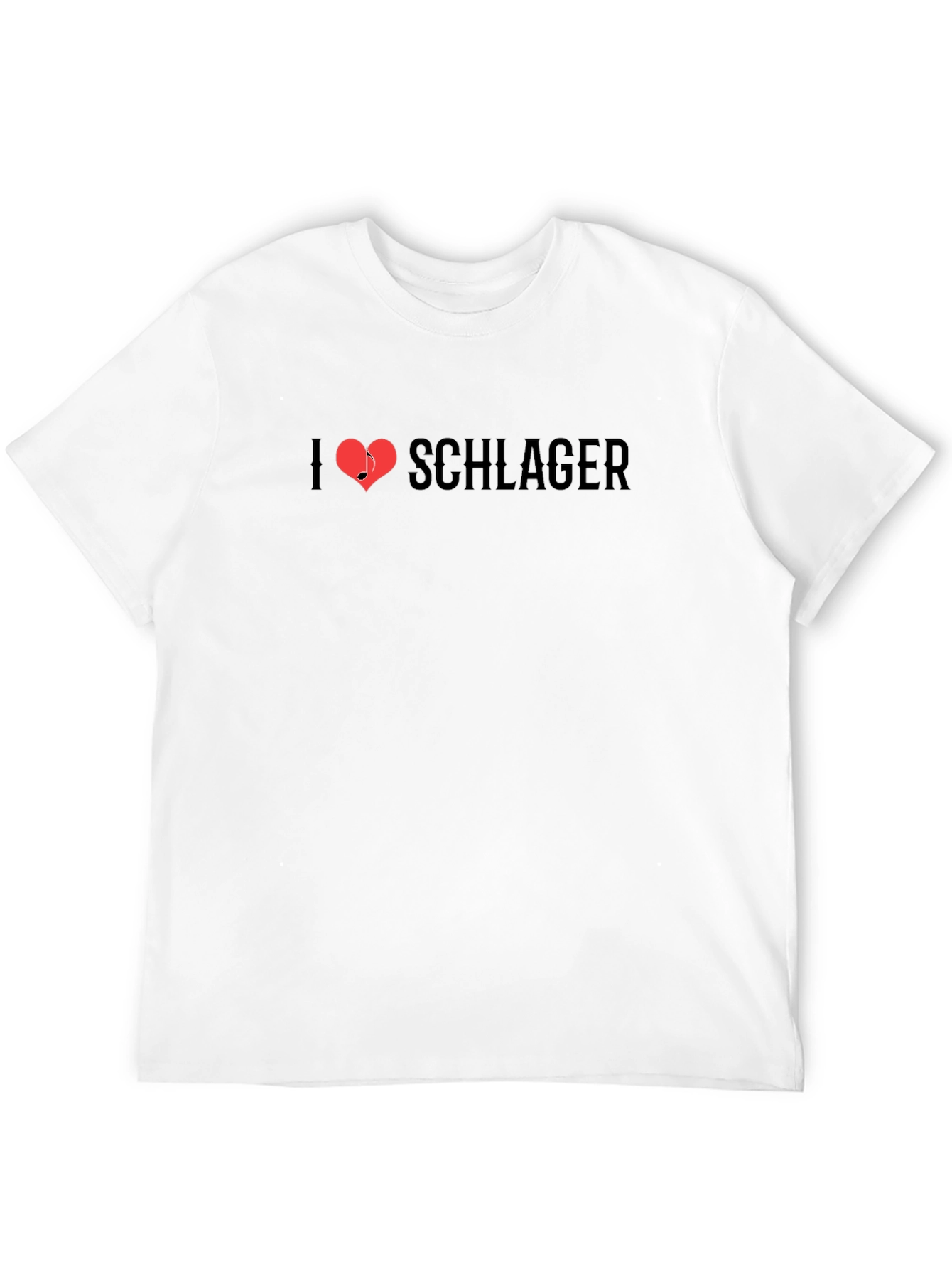 I Heart Schlager Music Black T-Shirt