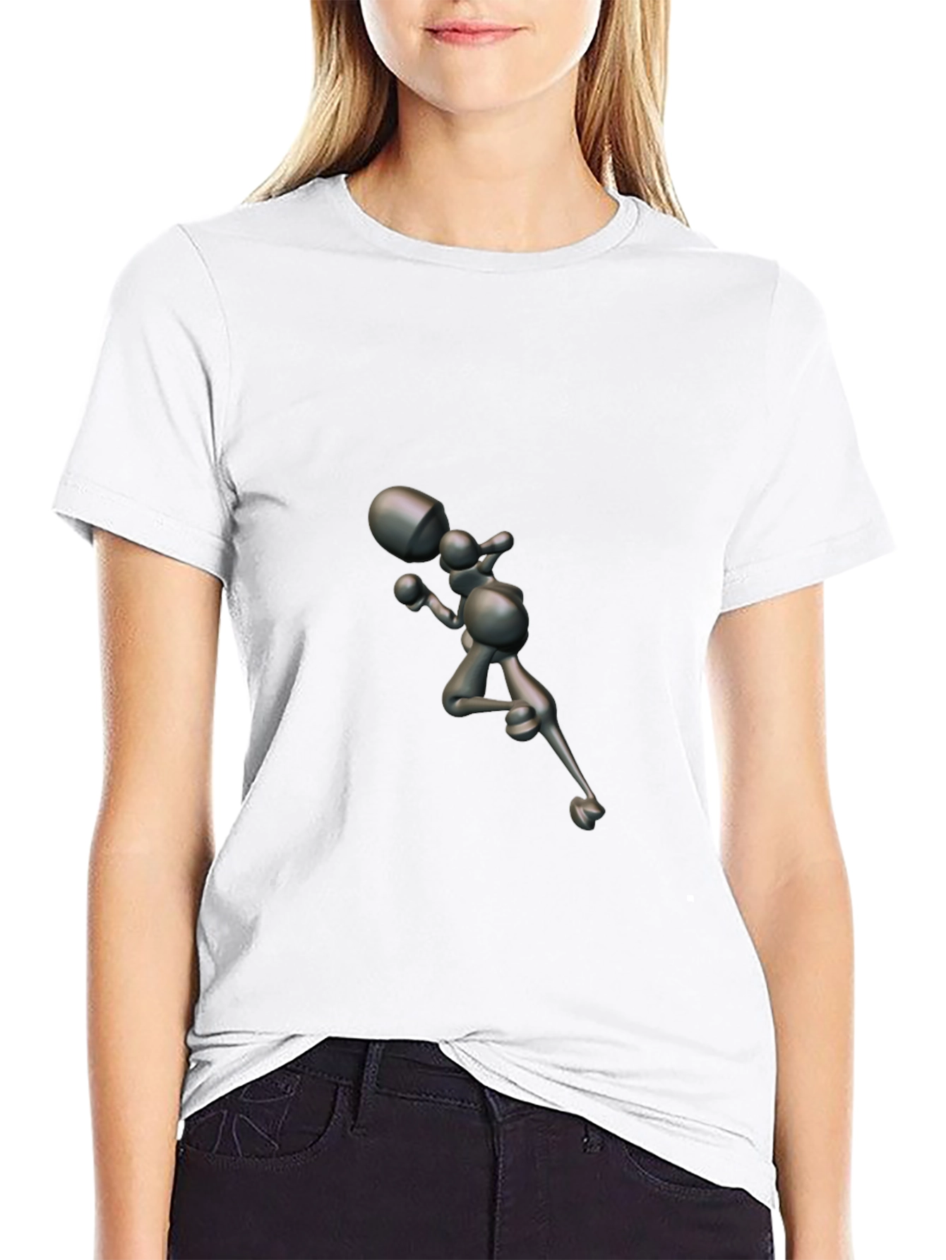Abstract Figure Graphic Tee - Modern Streetwear