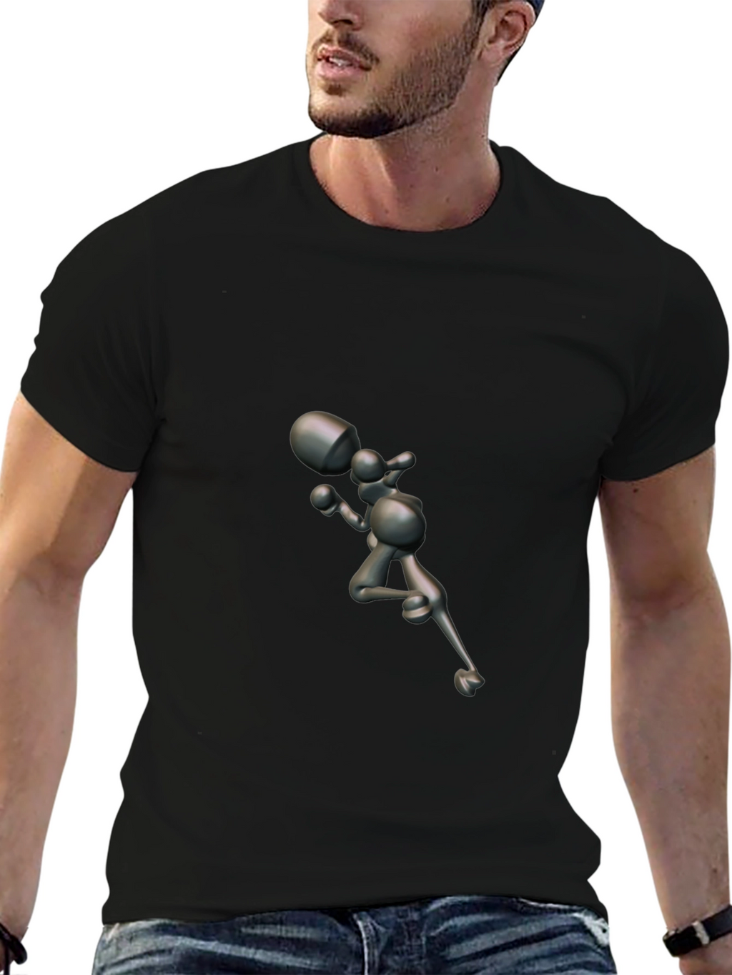 Abstract Figure Graphic Tee - Modern Streetwear