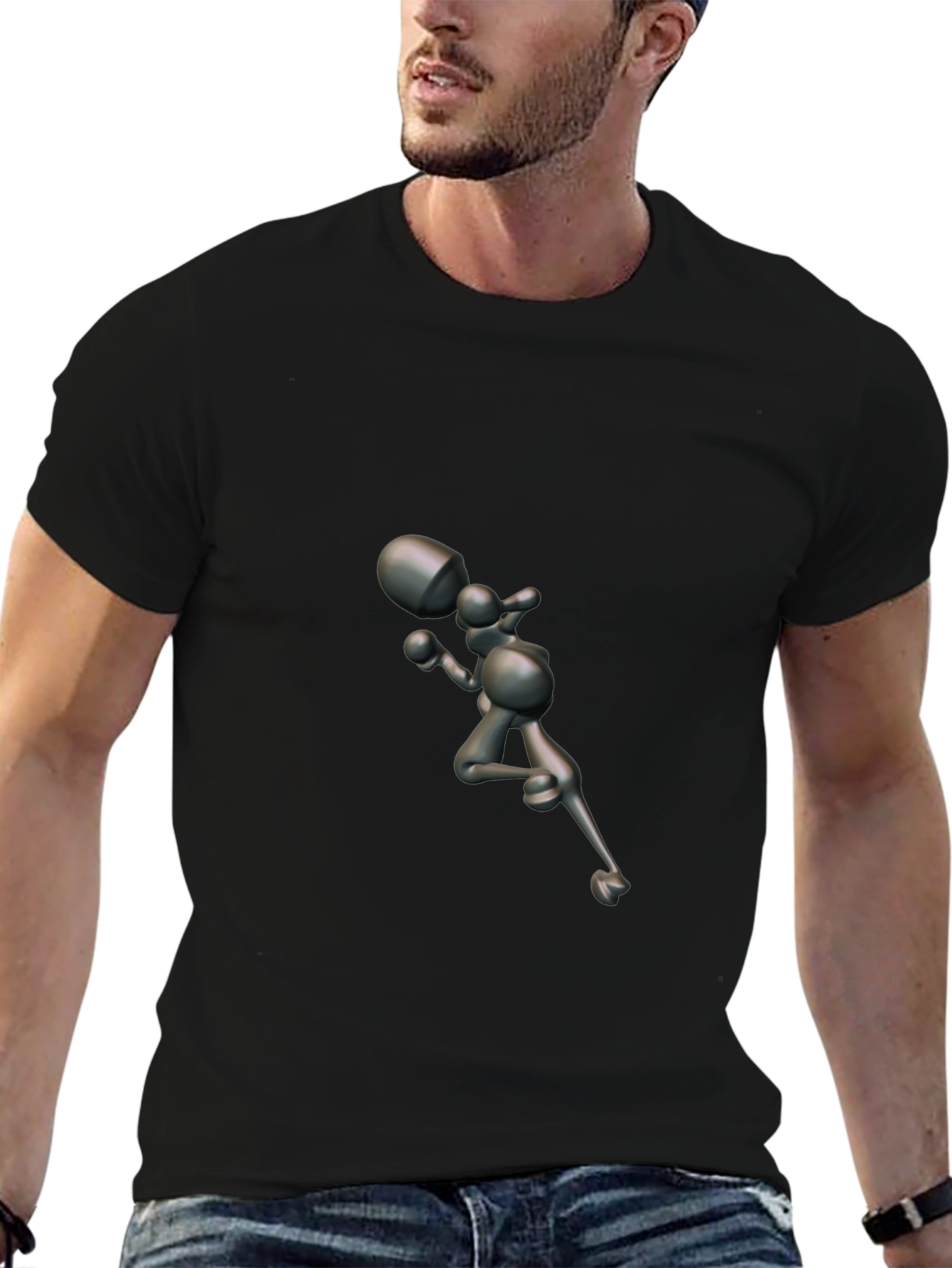 Abstract Figure Graphic Tee - Modern Streetwear