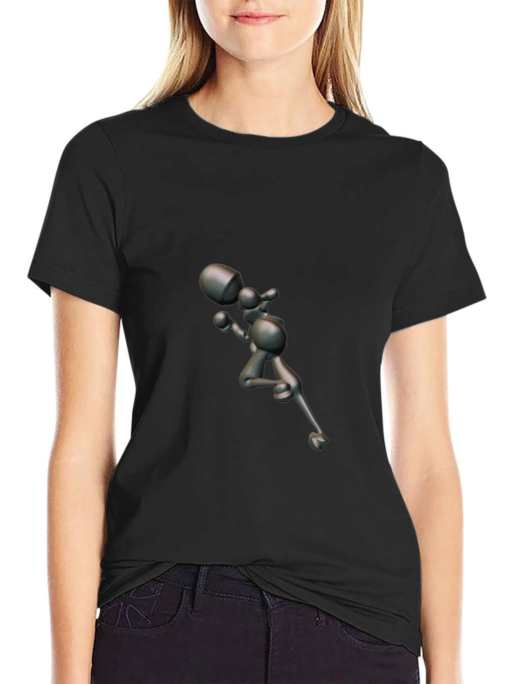 Abstract Figure Graphic Tee - Modern Streetwear