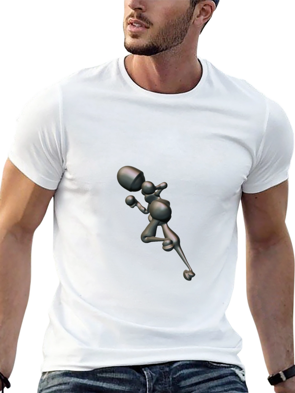 Abstract Figure Graphic Tee - Modern Streetwear