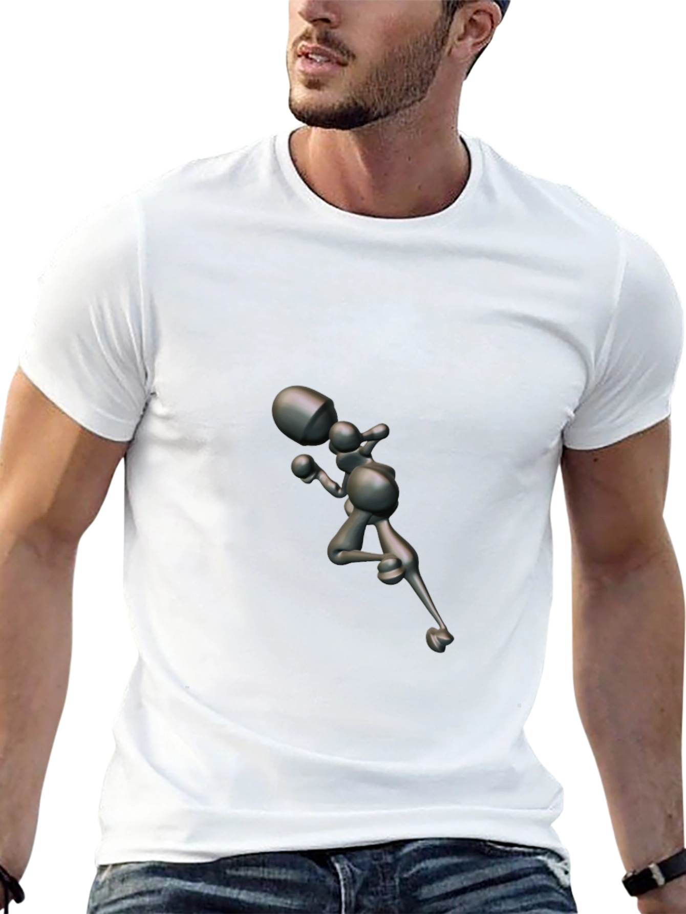 Abstract Figure Graphic Tee - Modern Streetwear