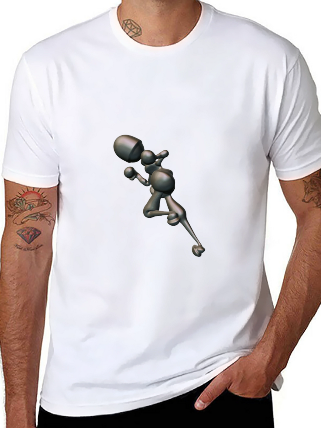 Abstract Figure Graphic Tee - Modern Streetwear