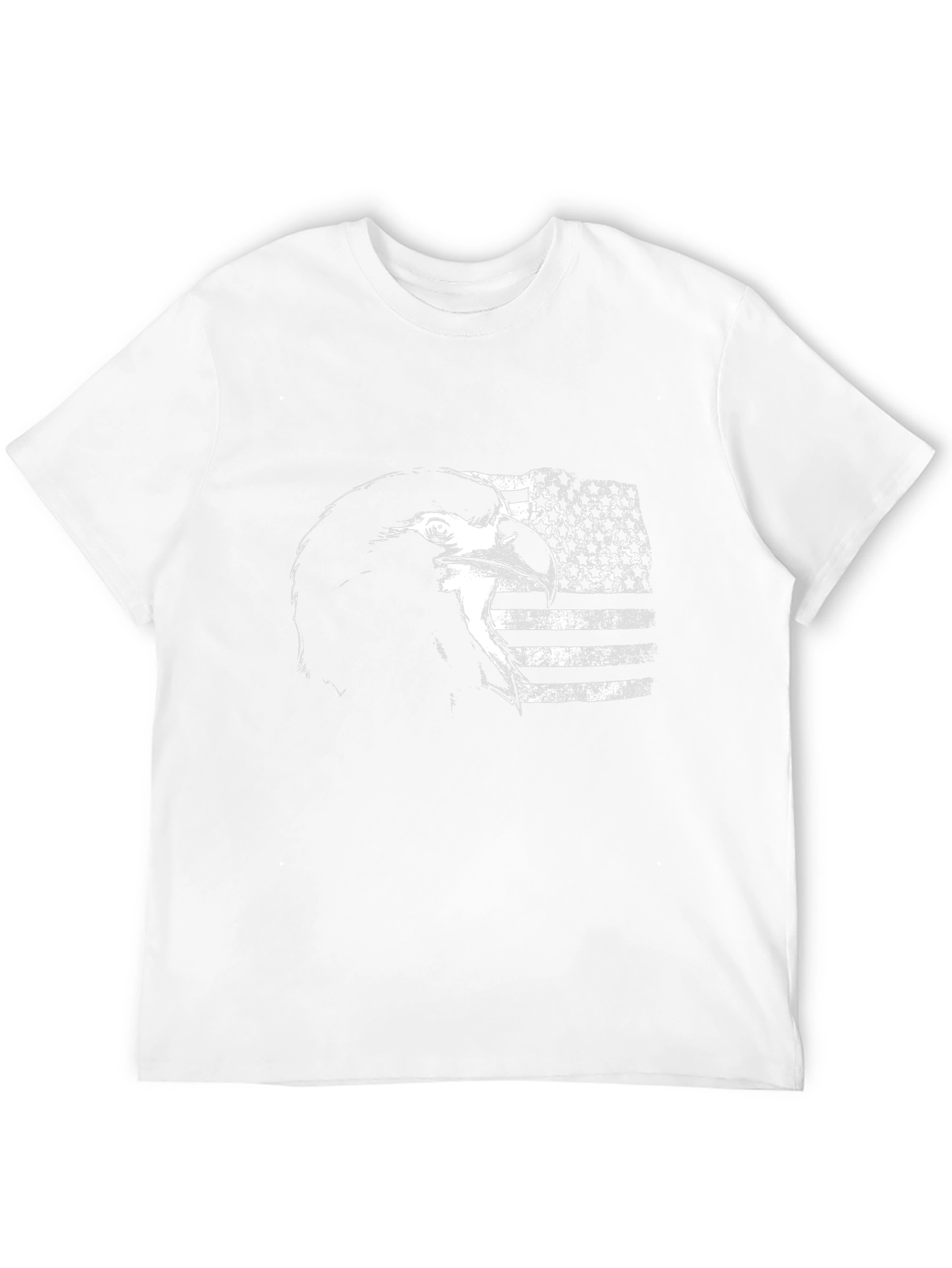 Eagle USA Flag Graphic Print Tee - Black