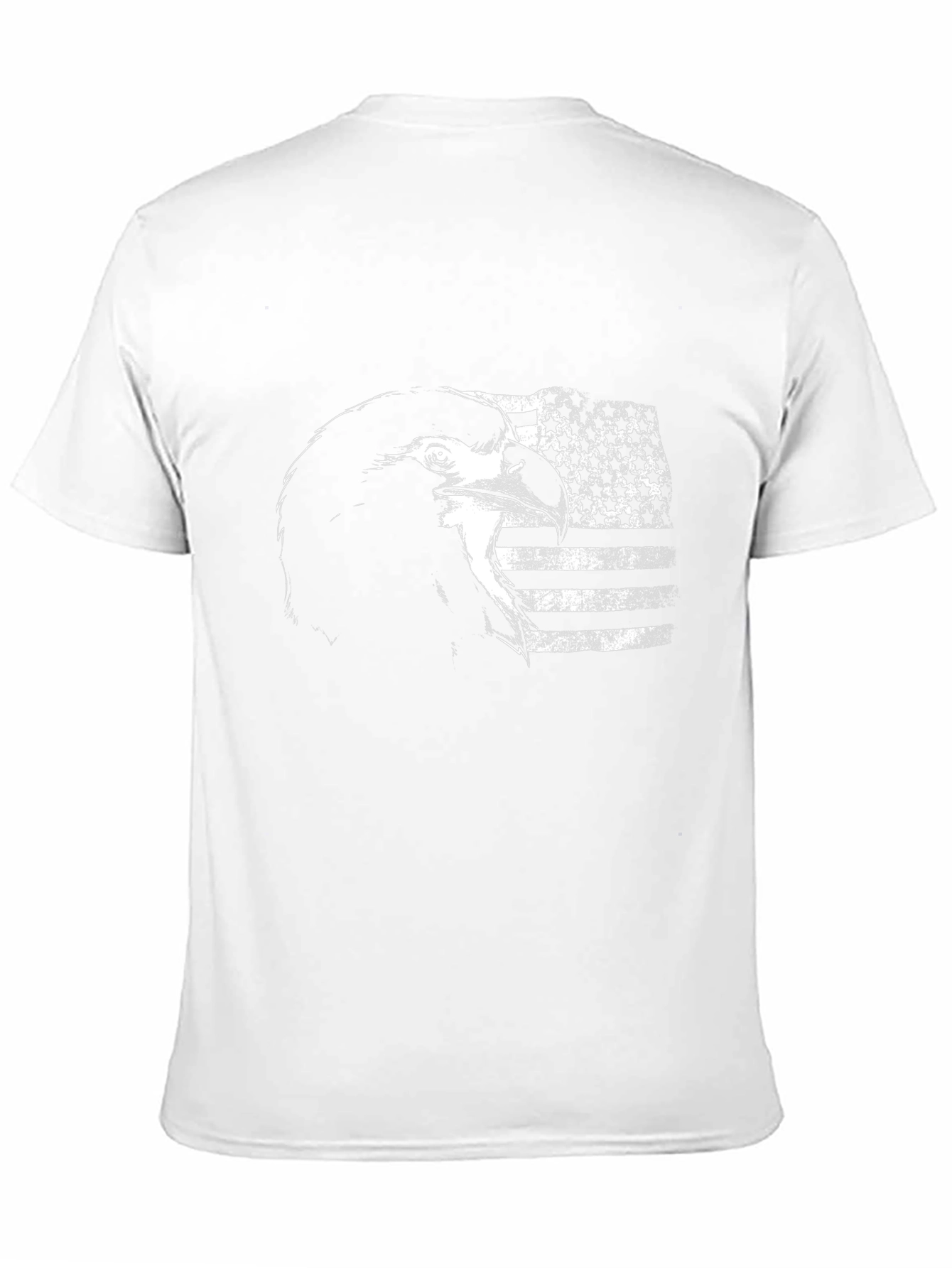 Eagle USA Flag Graphic Print Tee - Black