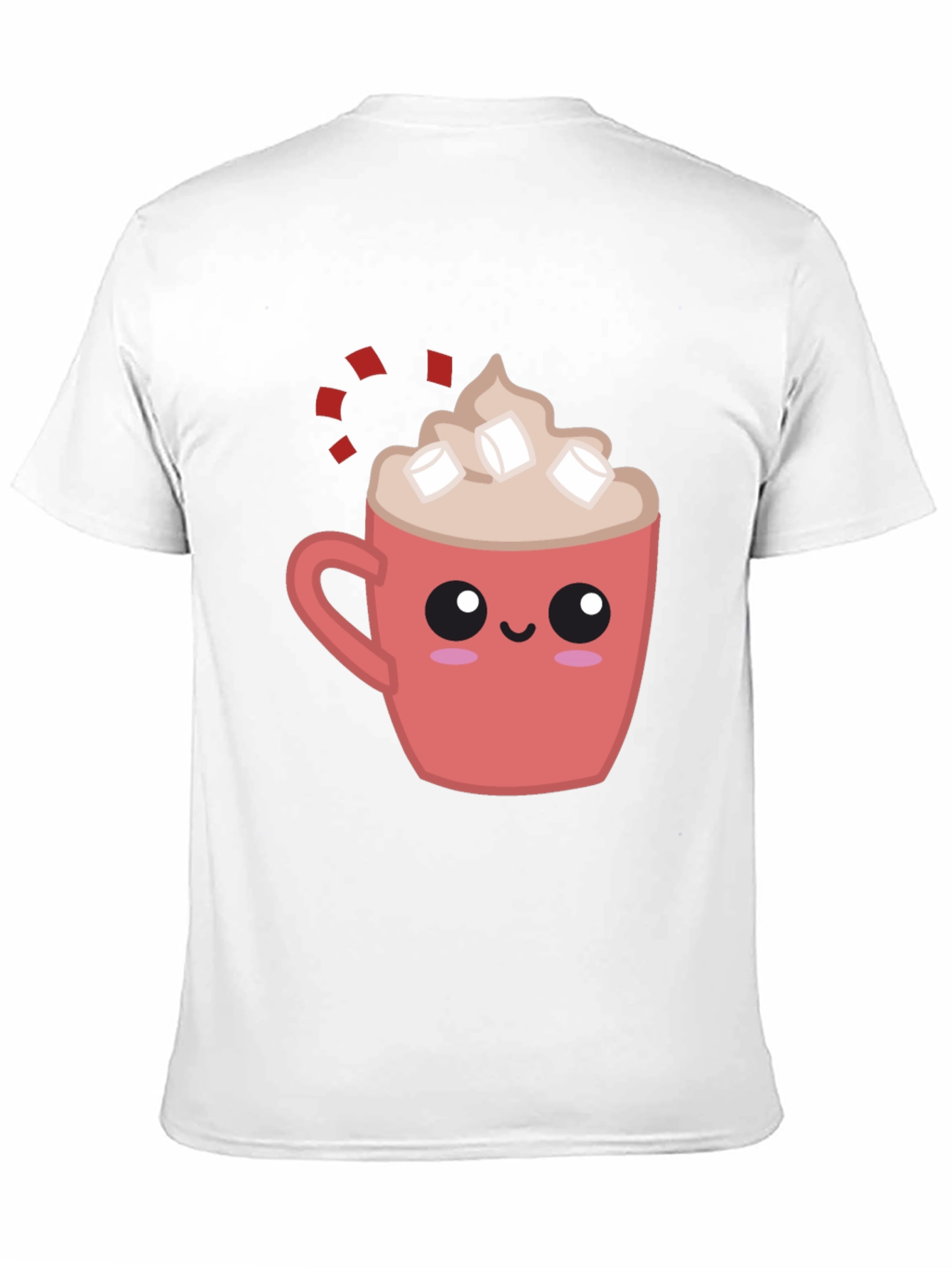 Cute Cocoa Mug Graphic Tee - Soft Black Shirt