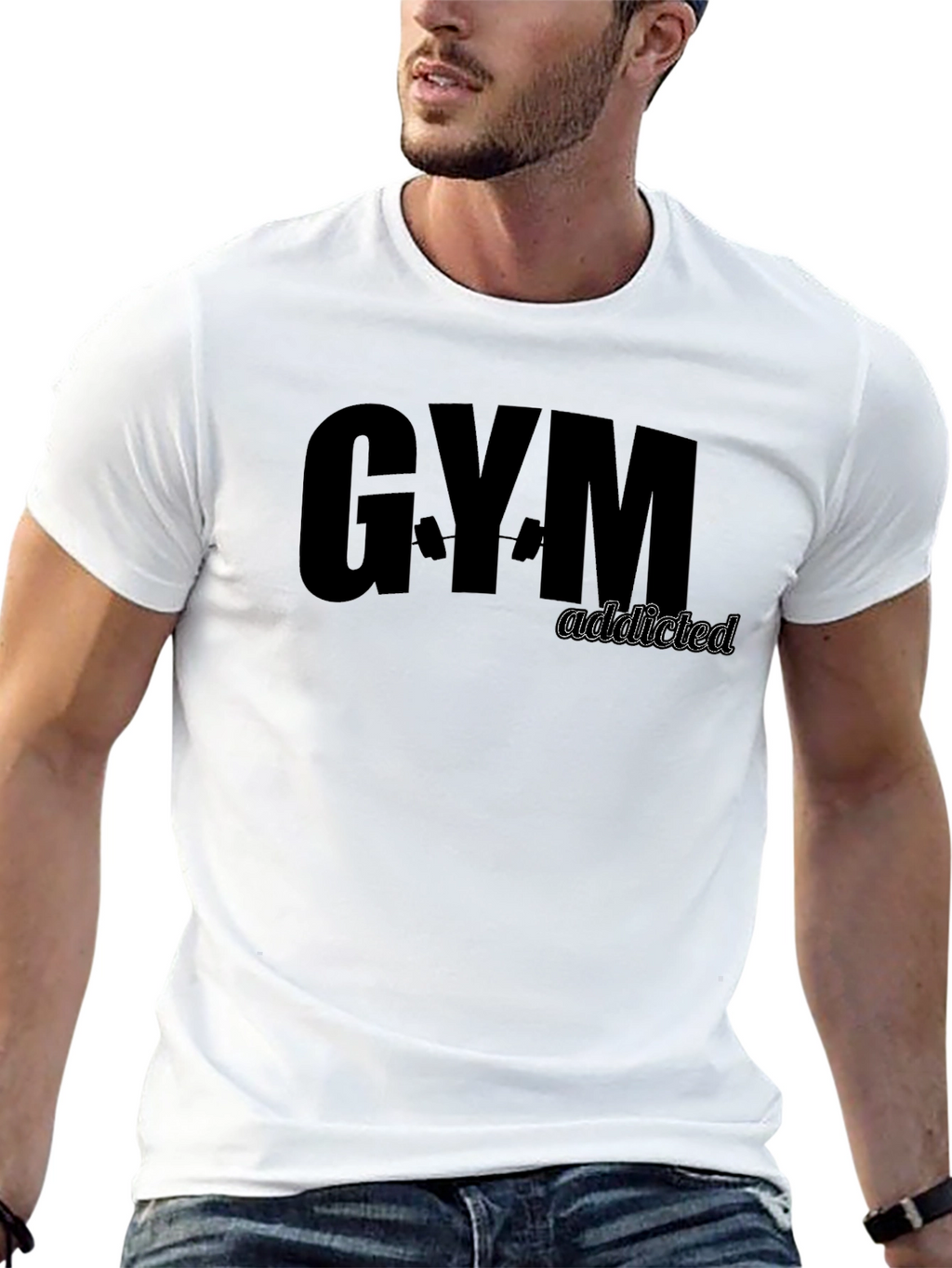 Gym Addicted Black T-Shirt
