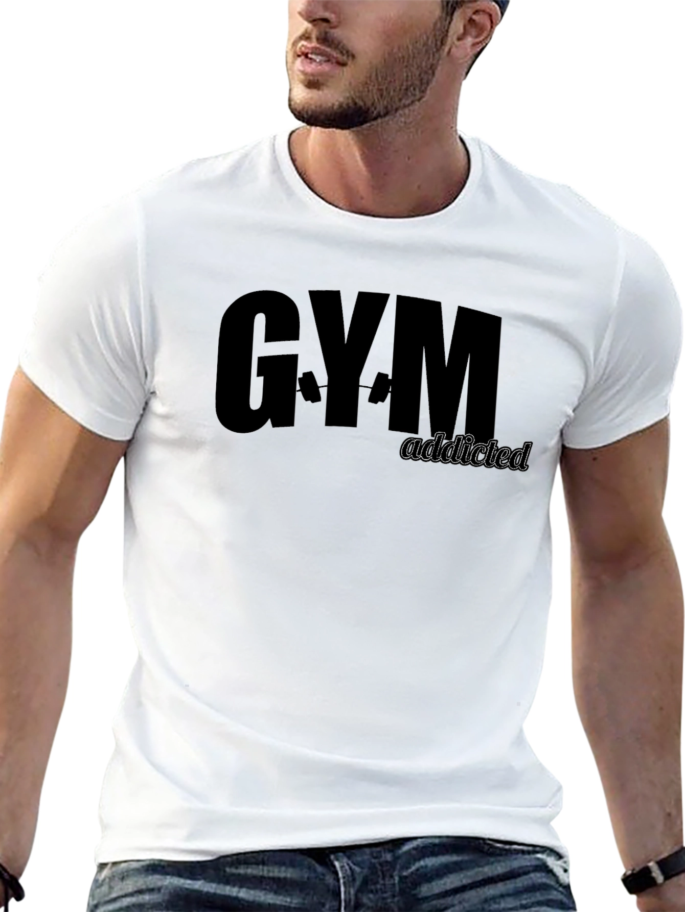 Gym Addicted Black T-Shirt