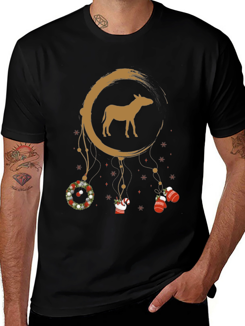 Festive Donkey Dreamcatcher Graphic Tee