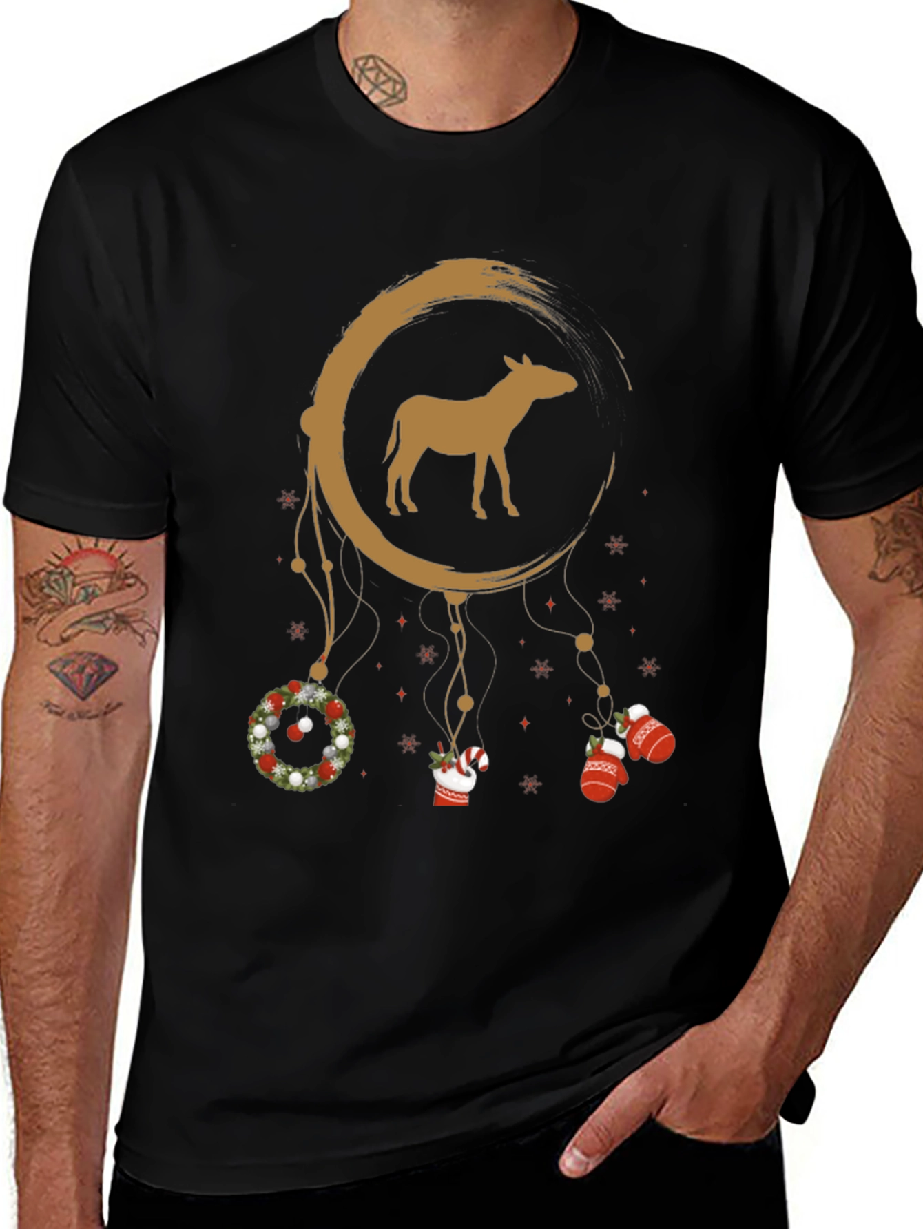Festive Donkey Dreamcatcher Graphic Tee