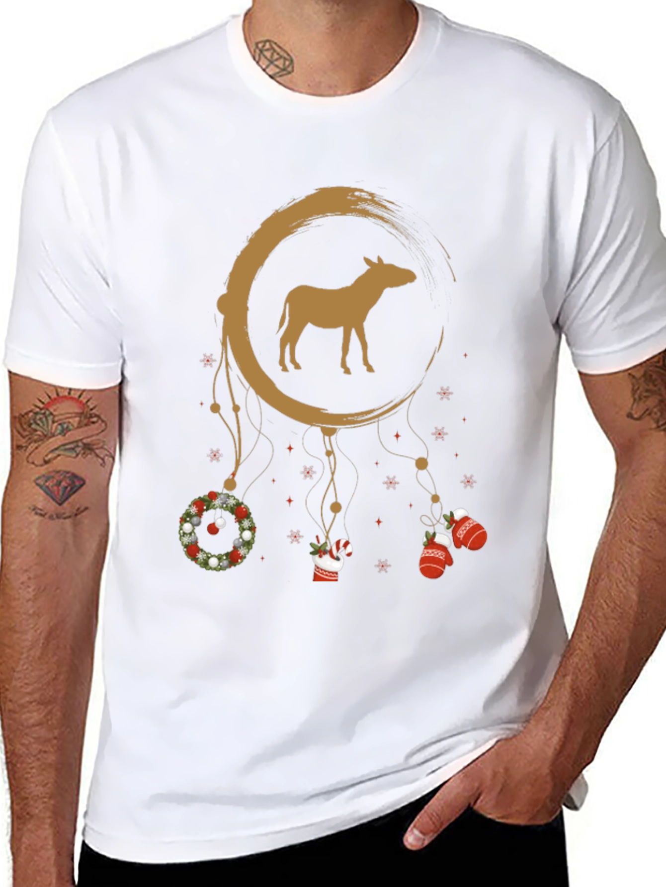 Festive Donkey Dreamcatcher Graphic Tee