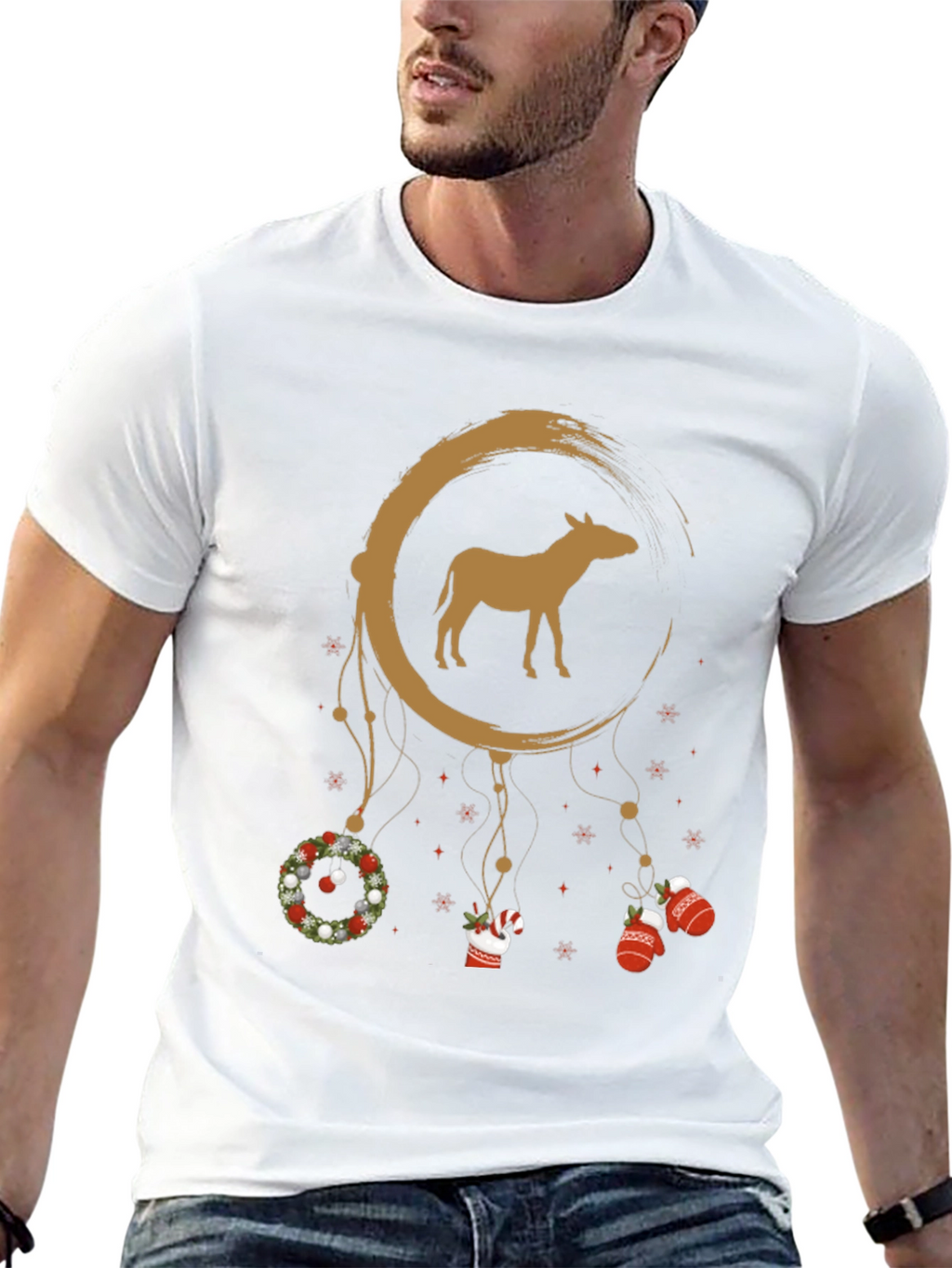 Festive Donkey Dreamcatcher Graphic Tee