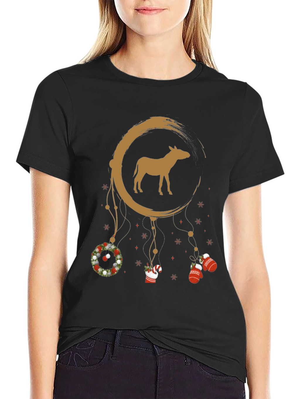 Festive Donkey Dreamcatcher Graphic Tee