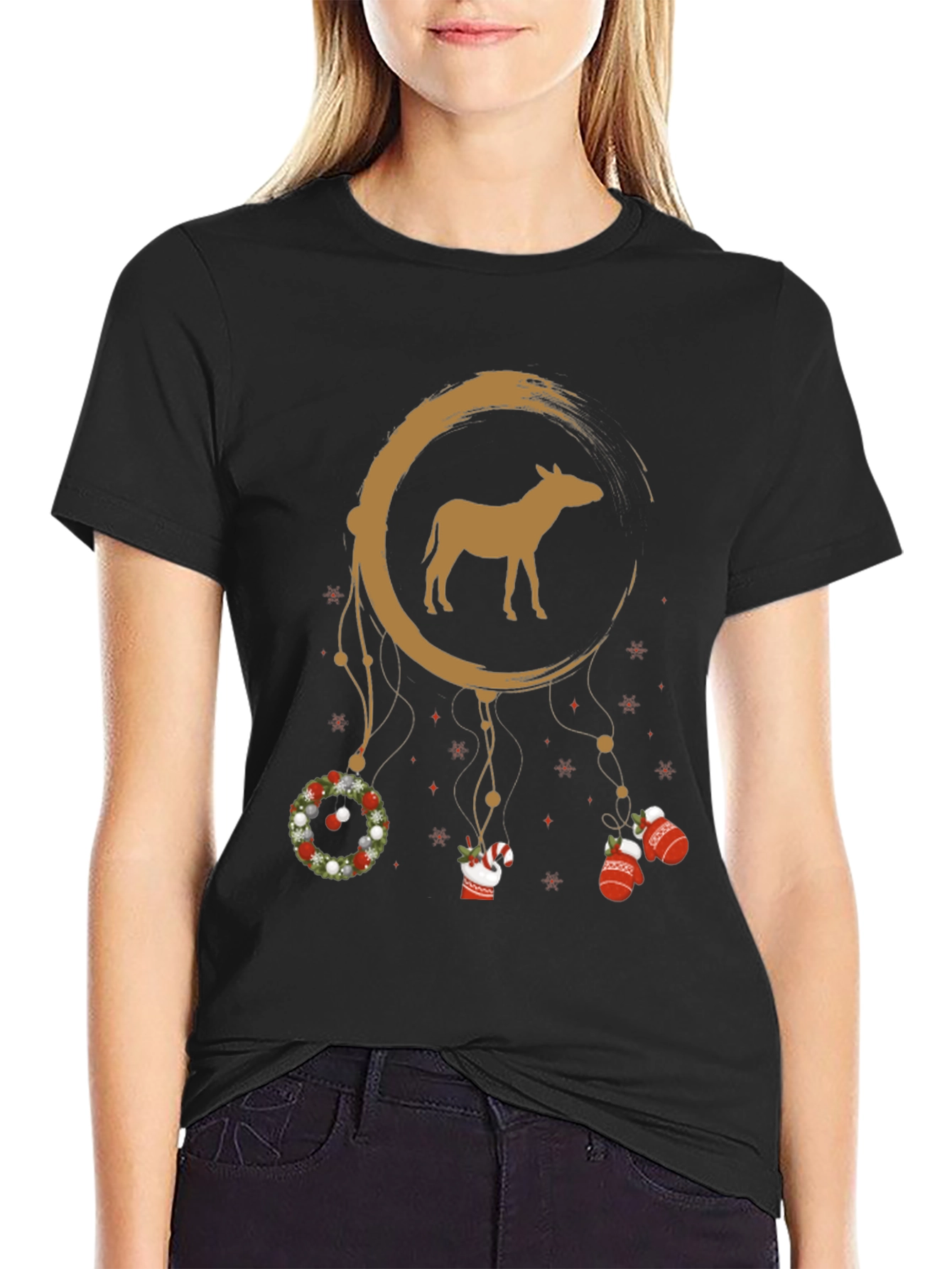 Festive Donkey Dreamcatcher Graphic Tee