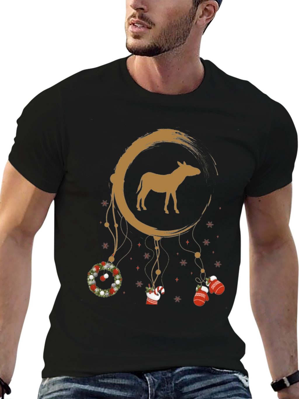 Festive Donkey Dreamcatcher Graphic Tee