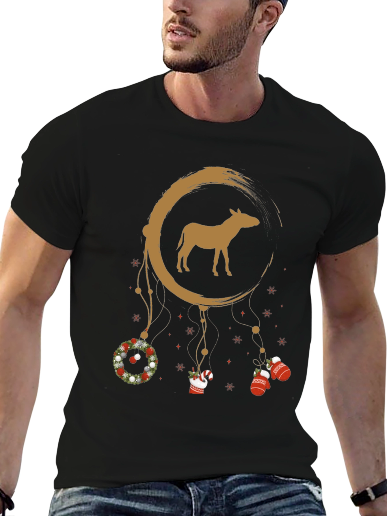 Festive Donkey Dreamcatcher Graphic Tee