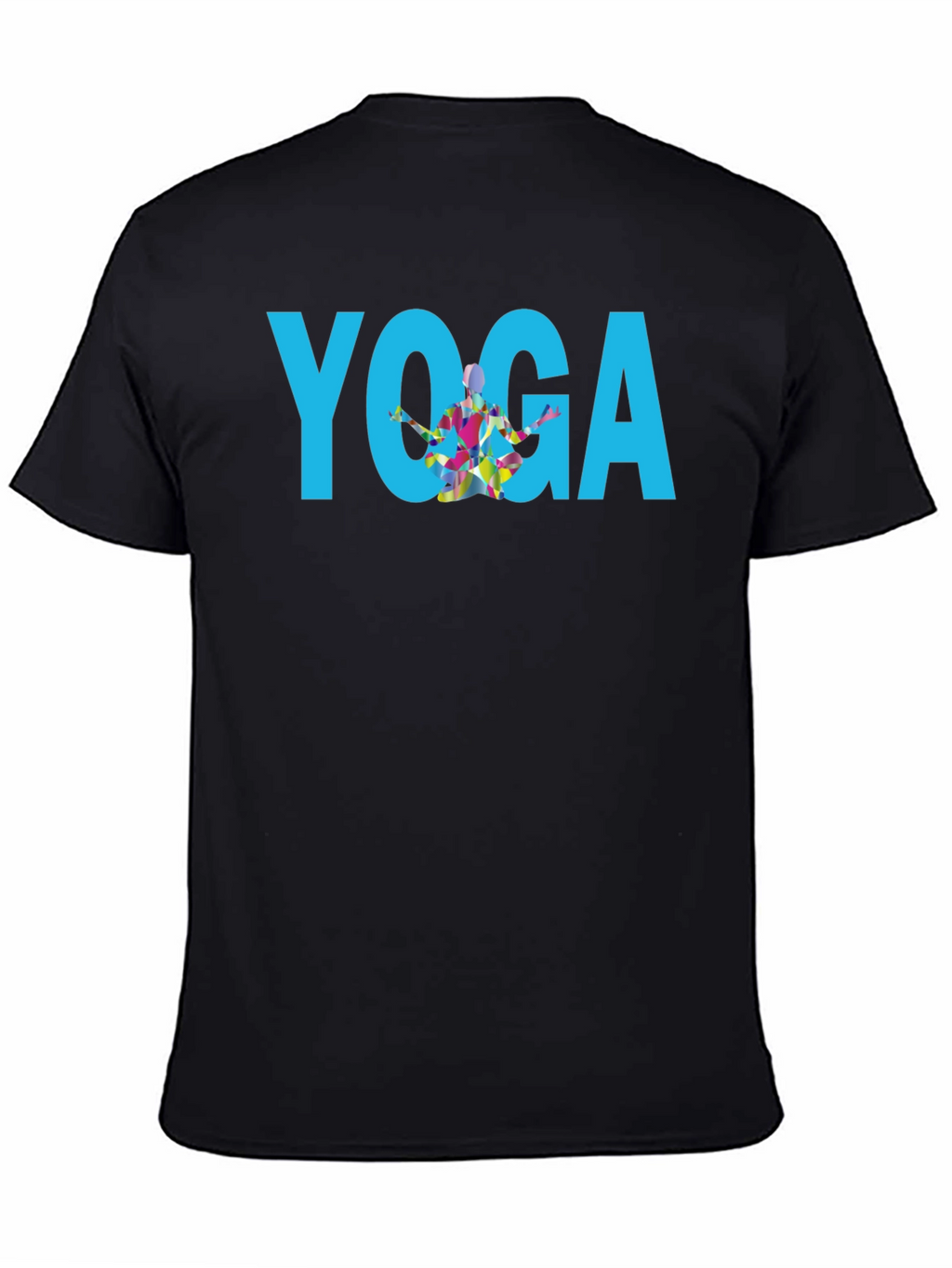 Yoga Graphic Print Black T-Shirt