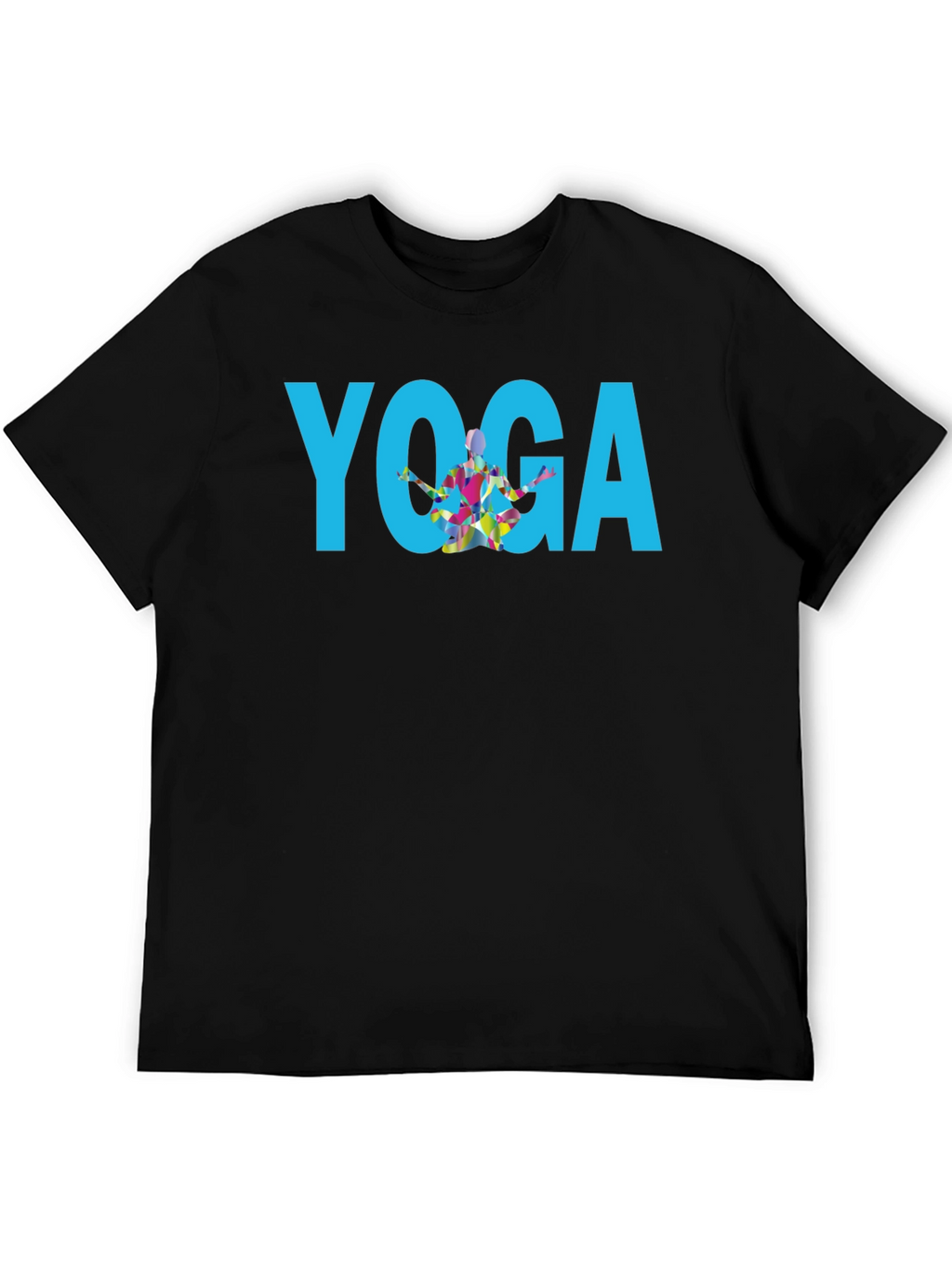Yoga Graphic Print Black T-Shirt