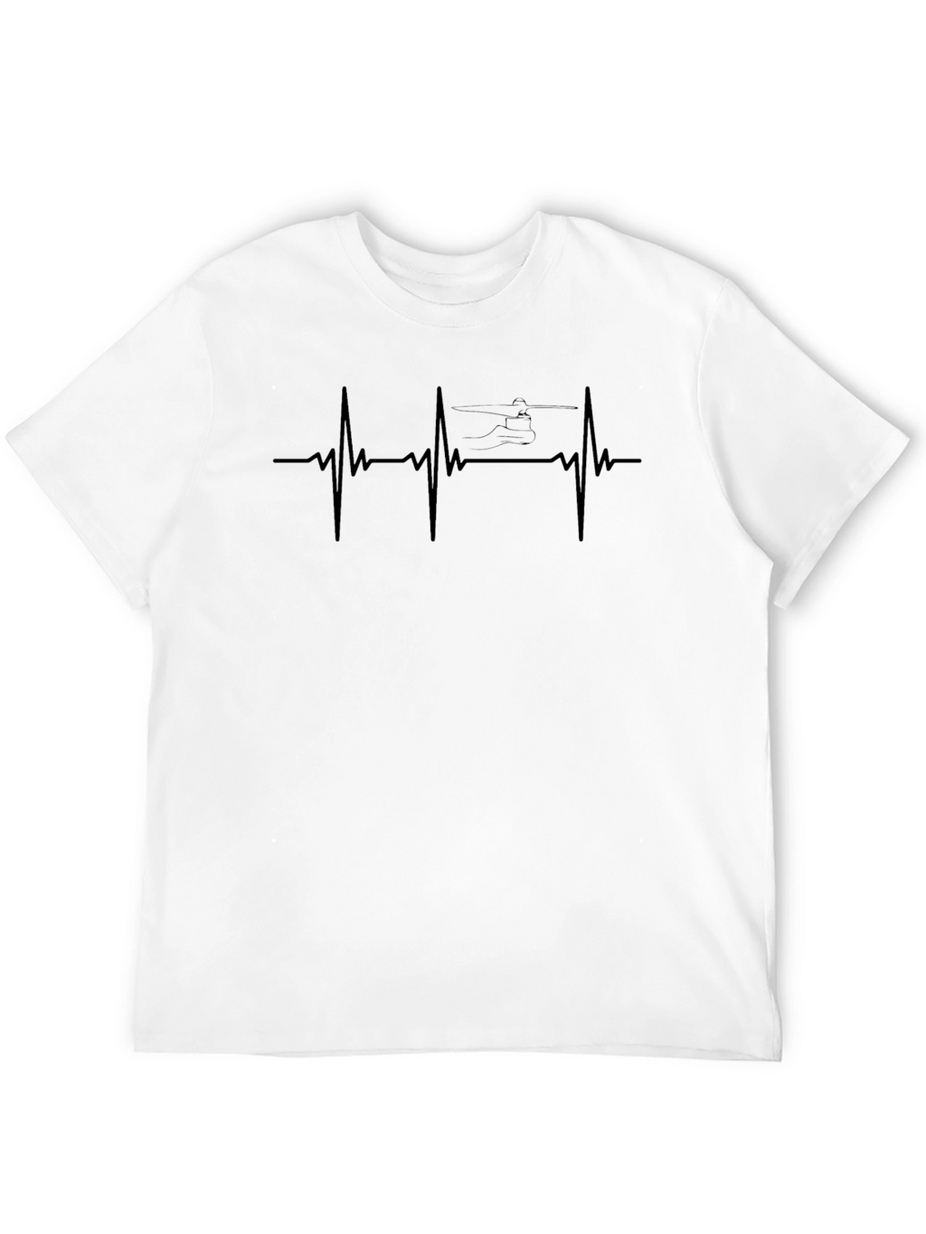 Helicopter Heartbeat T-Shirt - Aviation Enthusiast Tee