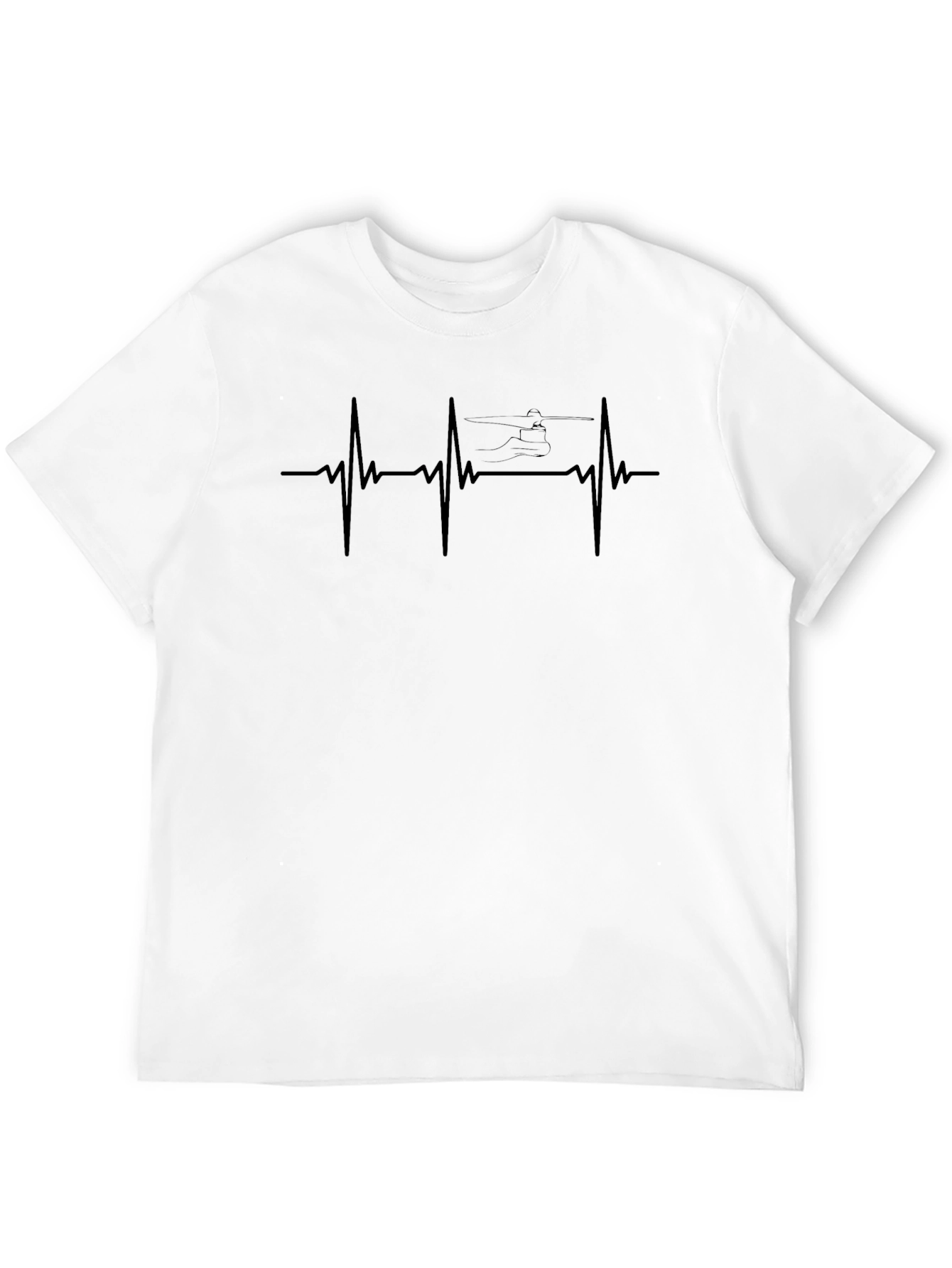 Helicopter Heartbeat T-Shirt - Aviation Enthusiast Tee