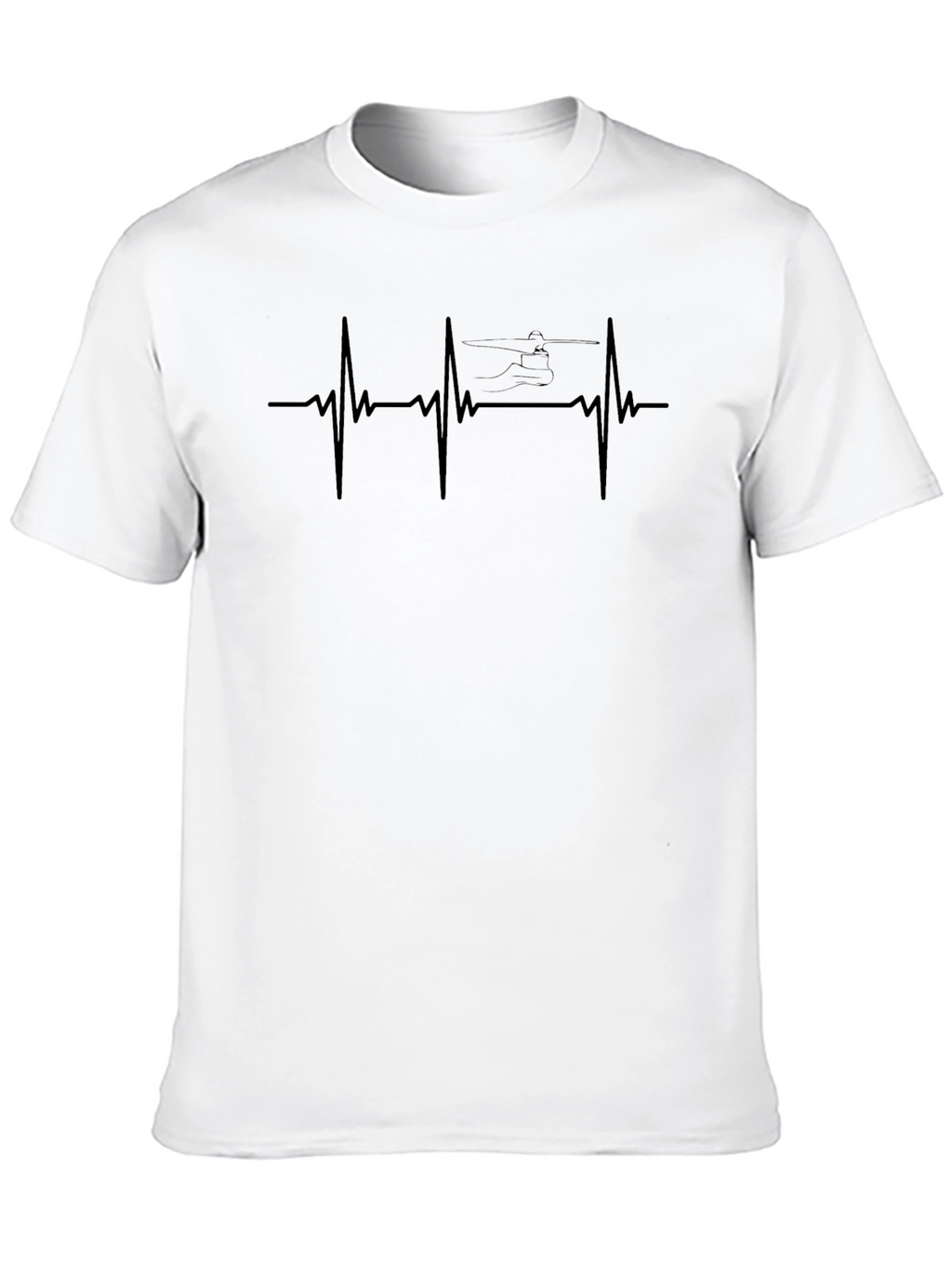 Helicopter Heartbeat T-Shirt - Aviation Enthusiast Tee
