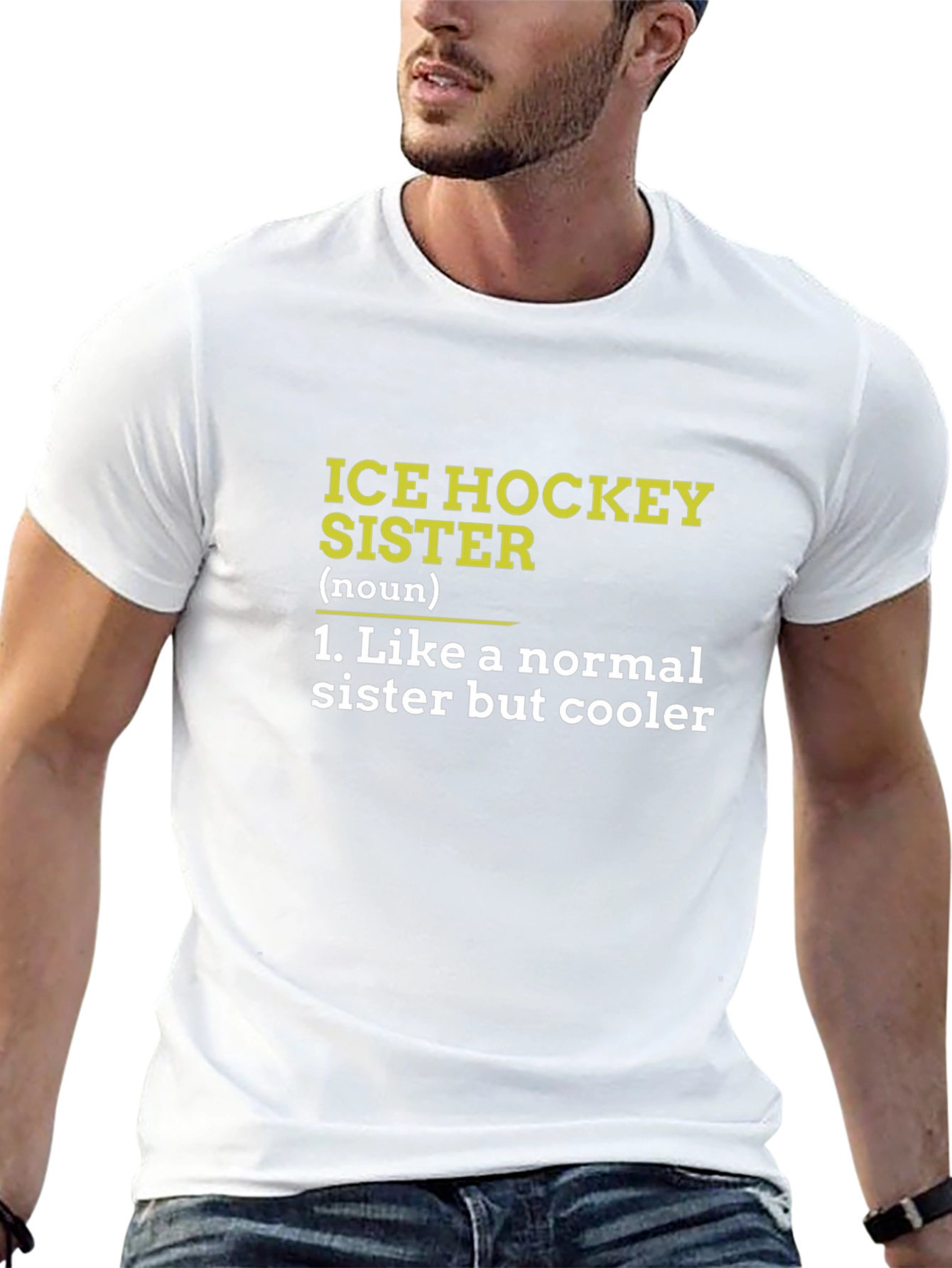 Ice Hockey Sister T-Shirt - Funny Cool Sister Tee