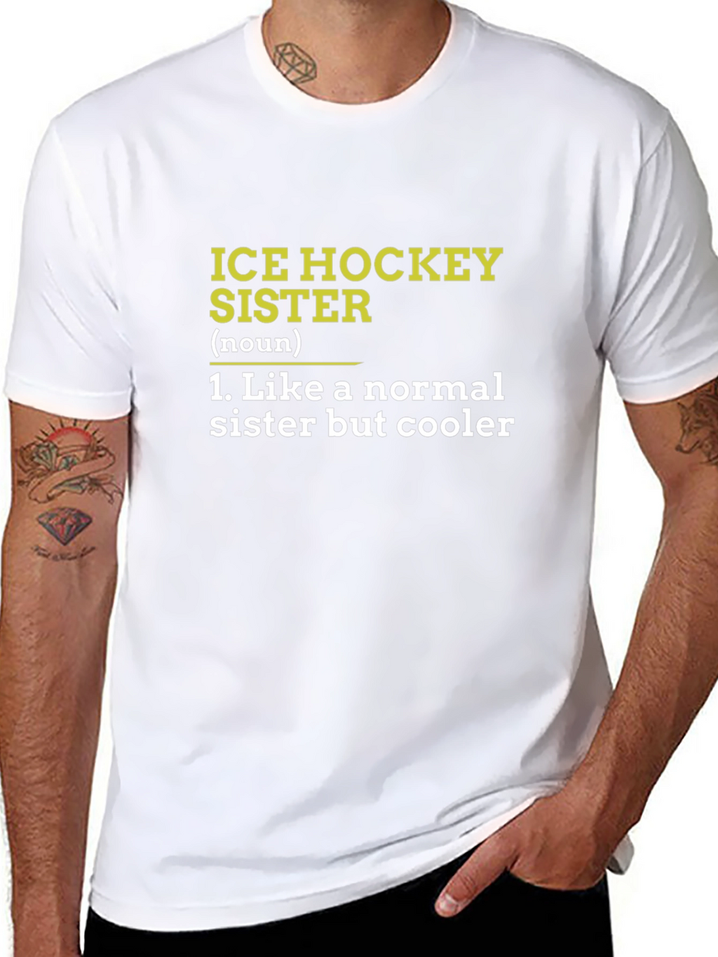 Ice Hockey Sister T-Shirt - Funny Cool Sister Tee
