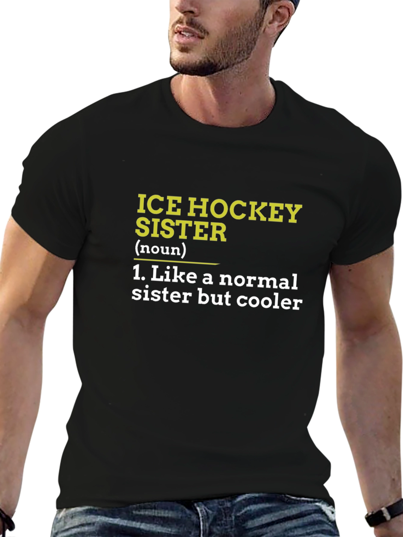 Ice Hockey Sister T-Shirt - Funny Cool Sister Tee