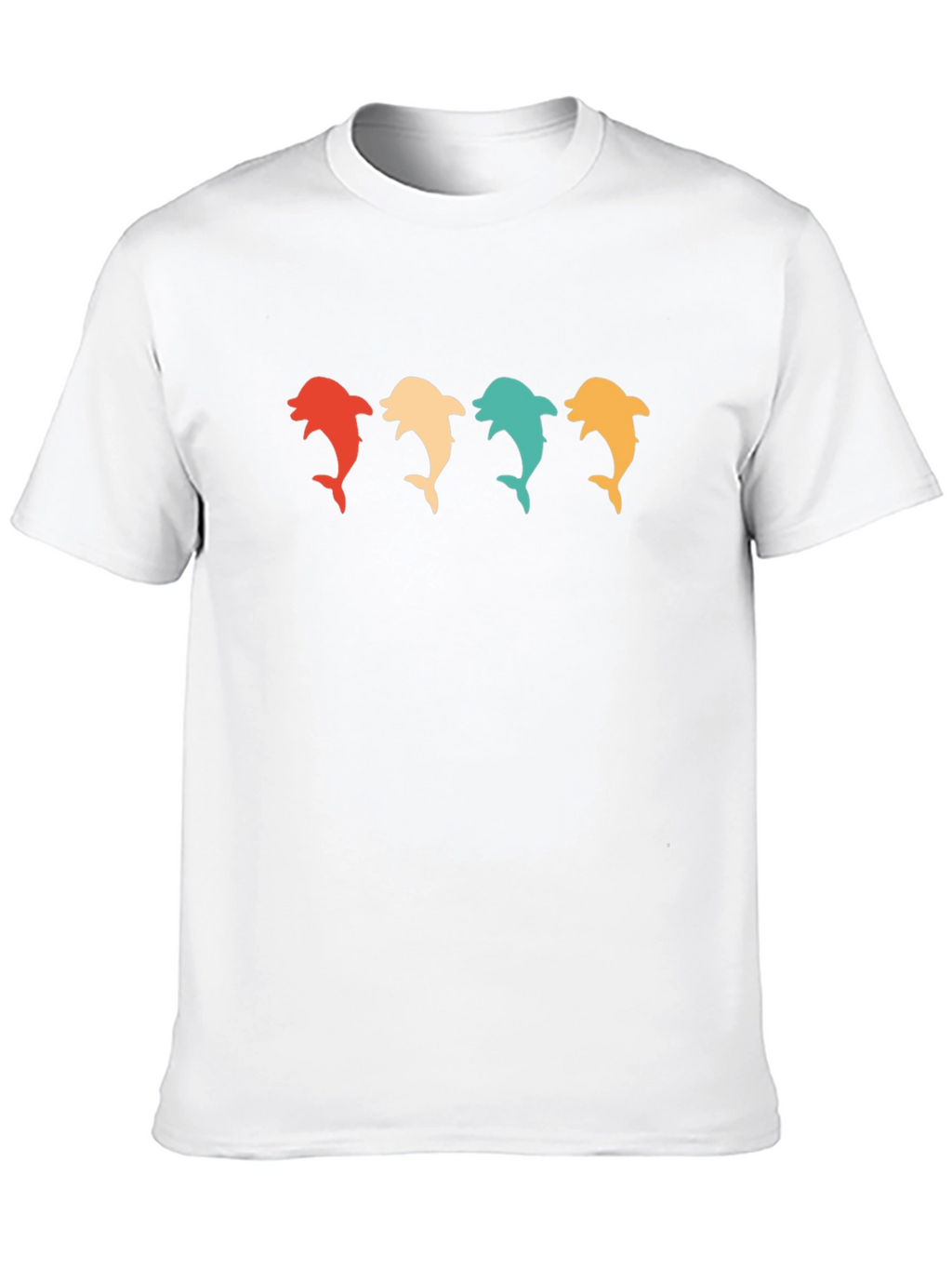 Retro Dolphin T-Shirt - Black